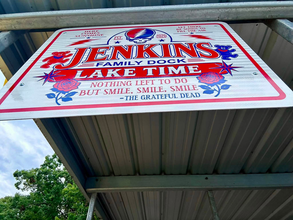 Custom Reflective Family Dock Sign - 24 x 30