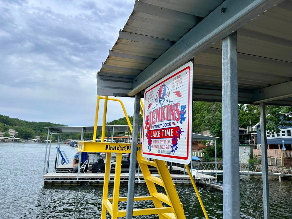 Custom Reflective Family Dock Sign - 24 x 30