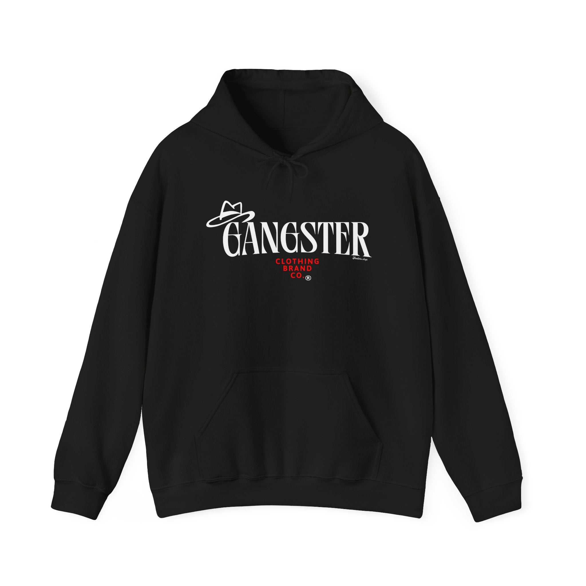 Gangster Clothing Co. Logo Hoodie — Retro Hat Graphic Pullover