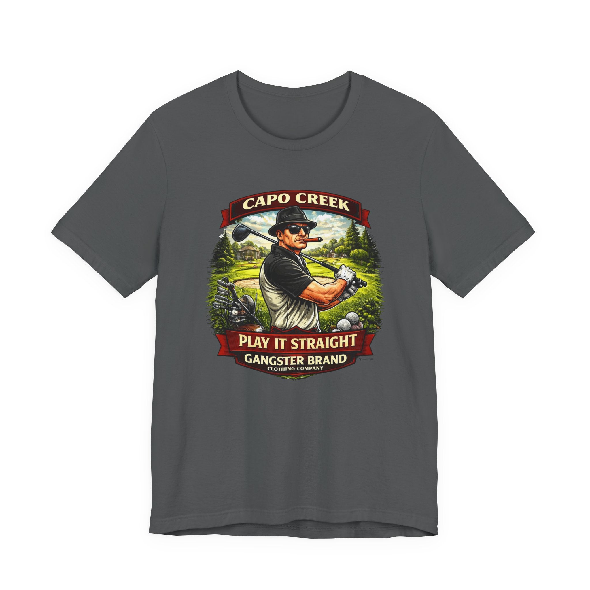 Golf T-Shirt — "Capo Creek: Play It Straight" Vintage Golf Design
