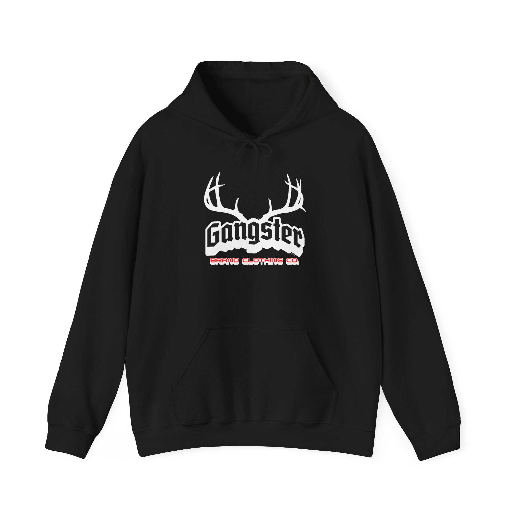 Gangster Deer Antlers Hoodie — Graphic Hunting & Outdoors Streetwear