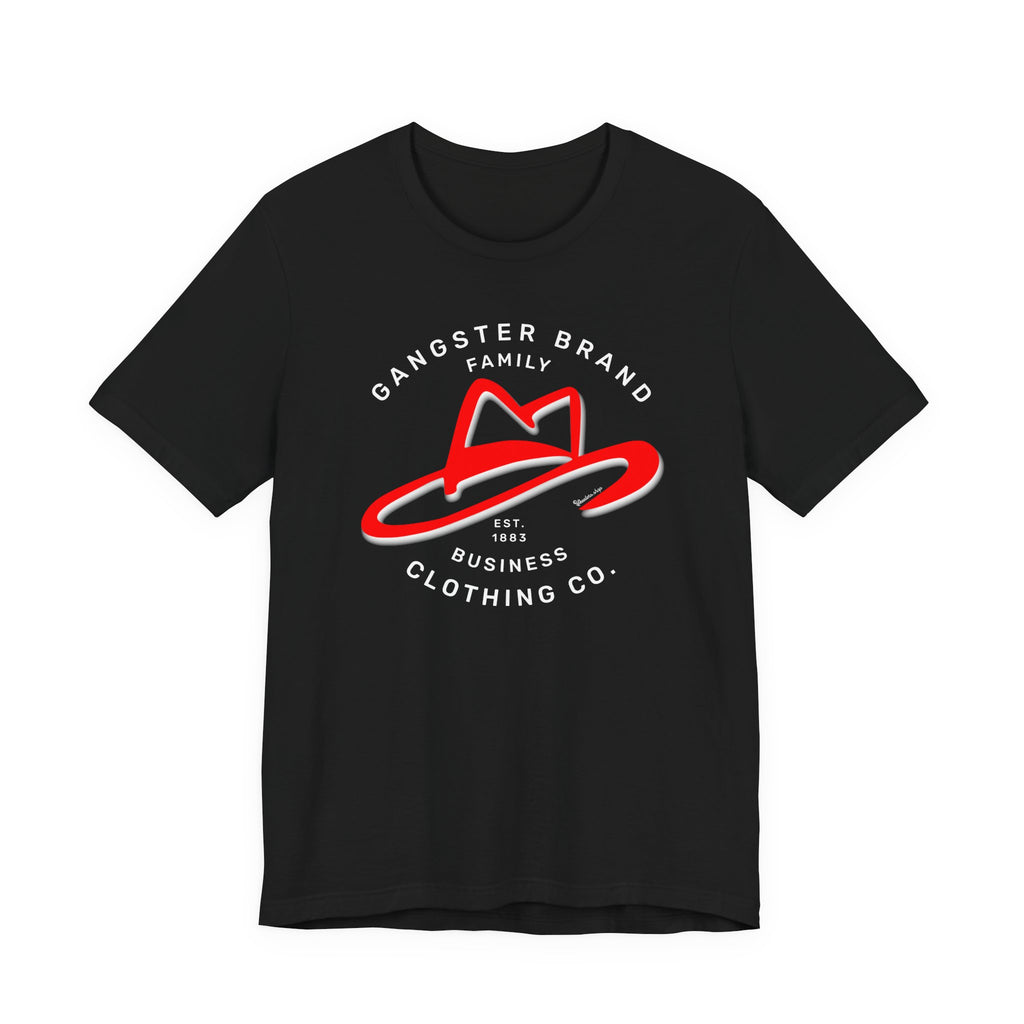 Gangster Brand Clothing Co. Tee — Retro Fedora Logo Graphic T-Shirt
