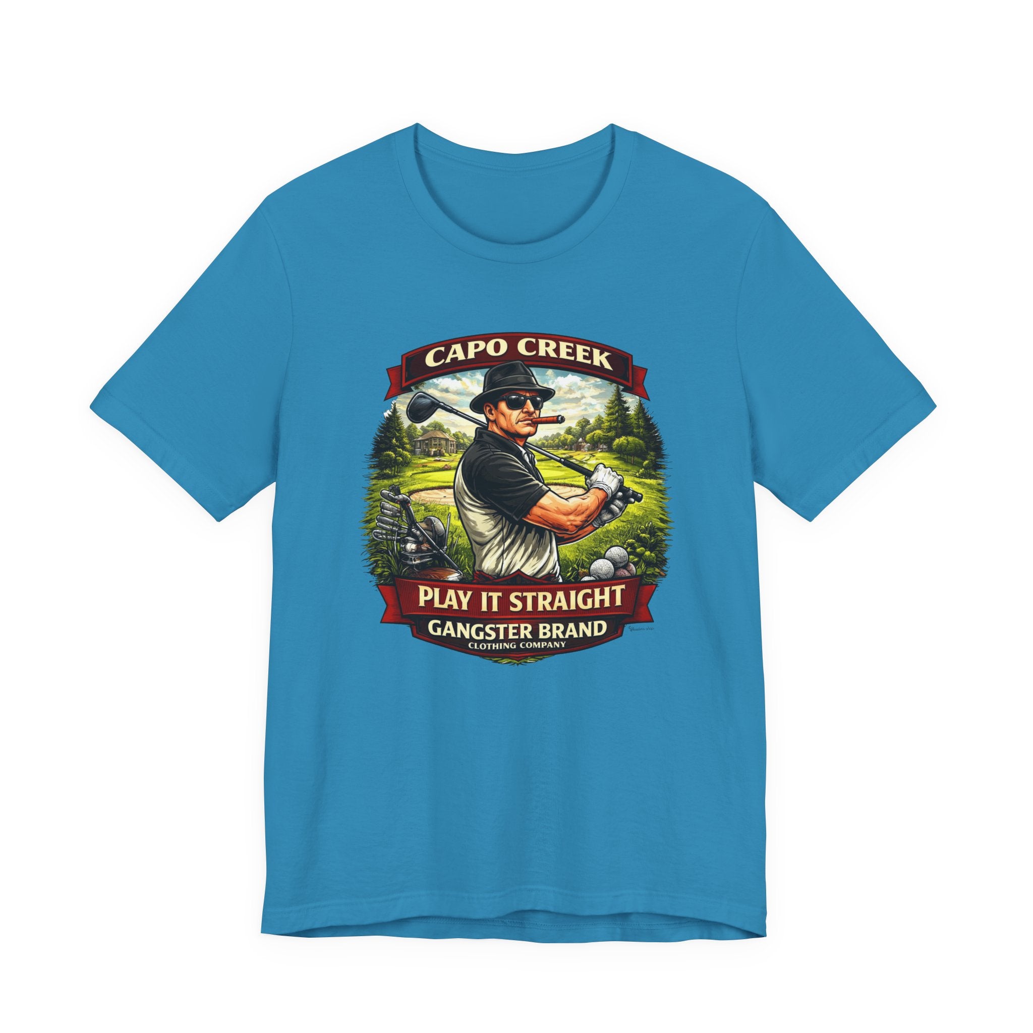 Golf T-Shirt — "Capo Creek: Play It Straight" Vintage Golf Design