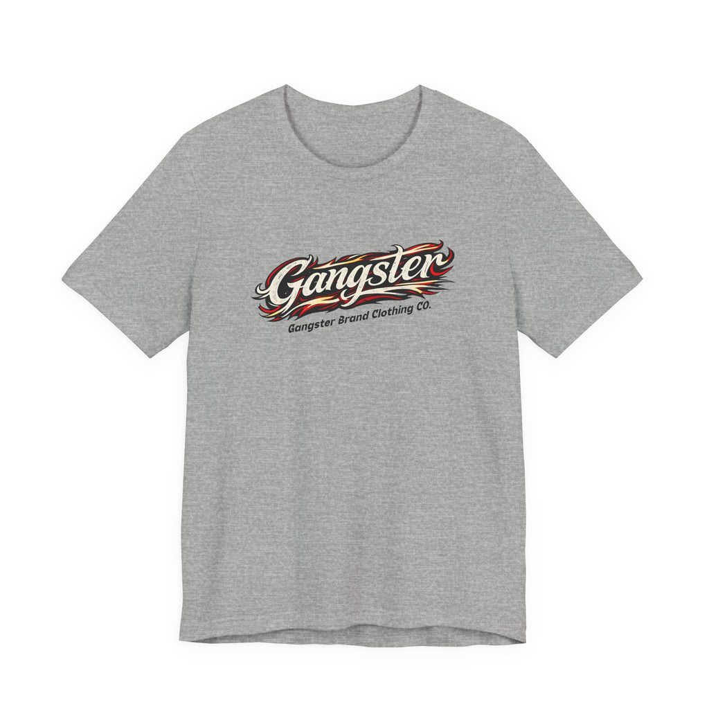 Gangster Script Logo T-Shirt – Retro Streetwear Graphic Tee