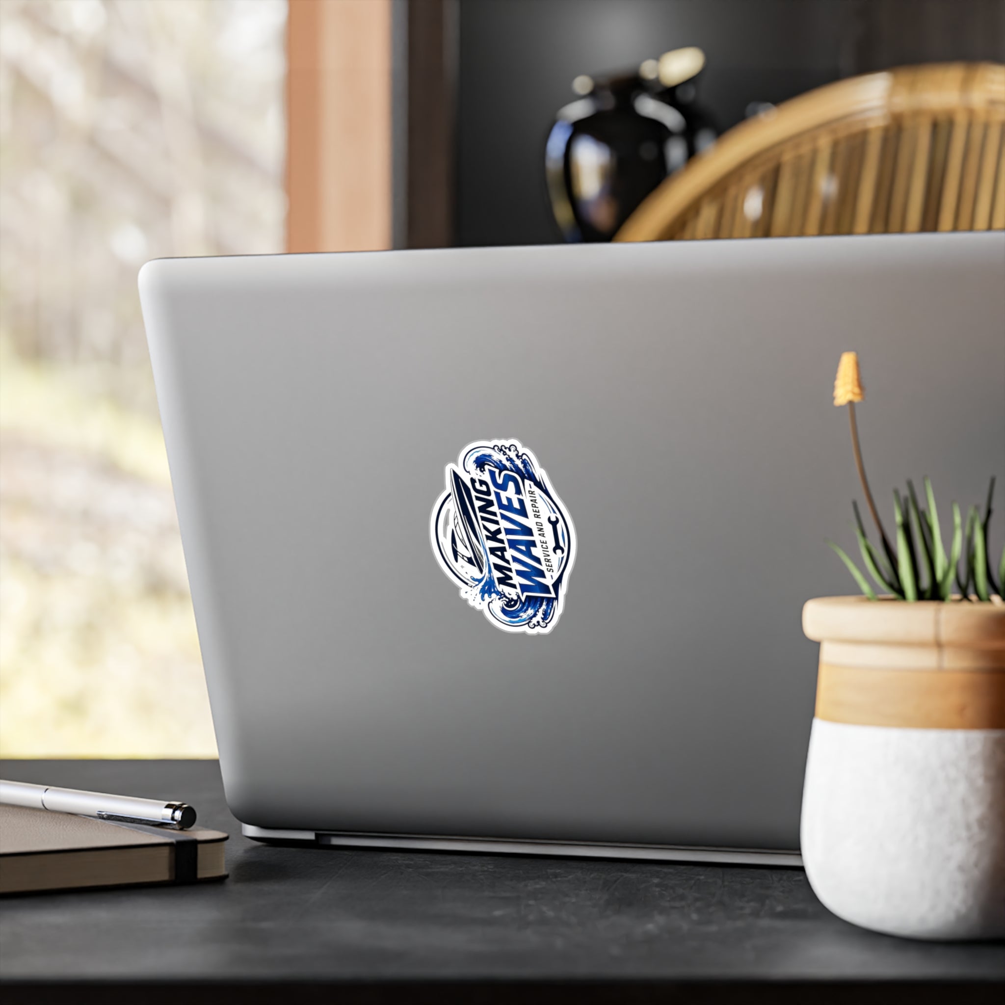 Making Waves Vinyl Decal — Boat Service & Repair Kiss-Cut Sticker