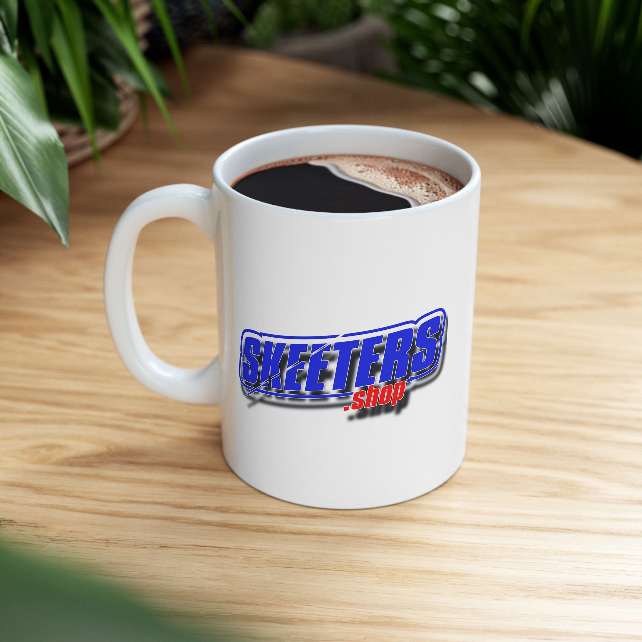 Skeeters.shop Logo Ceramic Mug (11oz & 15oz) — Branded Coffee Tea Cup