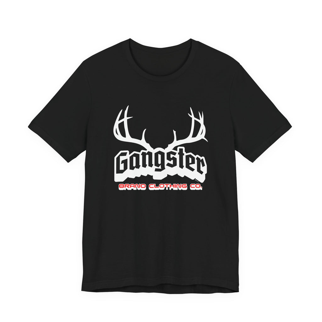 Gangster Antlers Tee — Graphic Deer Skull Shirt | Streetwear Hunting Vibe