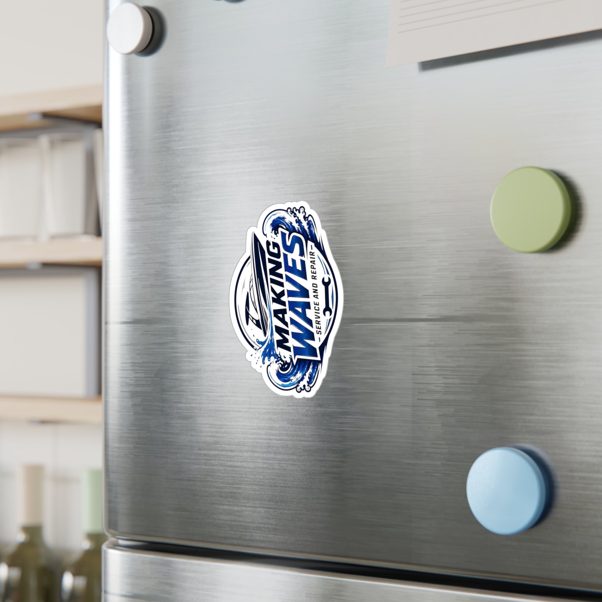 Making Waves Vinyl Decal — Boat Service & Repair Kiss-Cut Sticker