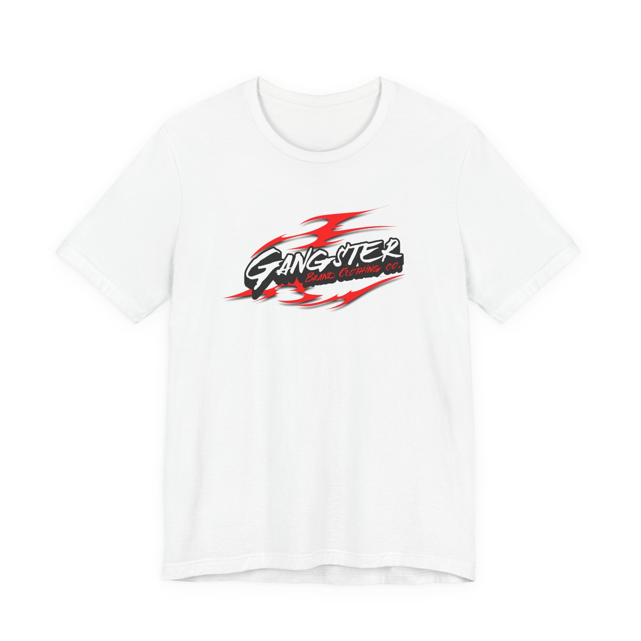 Gangster Flame Graphic Tee — Streetwear Racing Logo T-Shirt