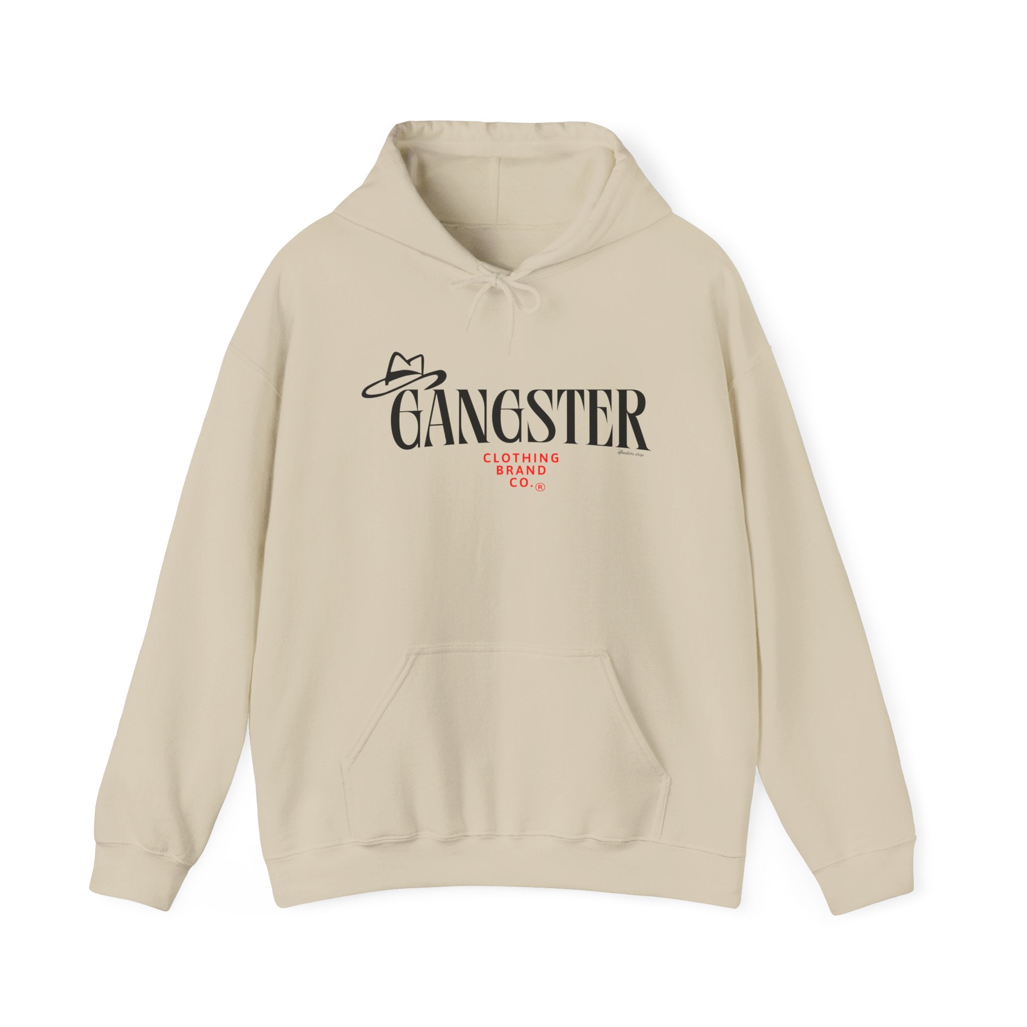 Gangster Clothing Co. Logo Hoodie — Retro Hat Graphic Pullover