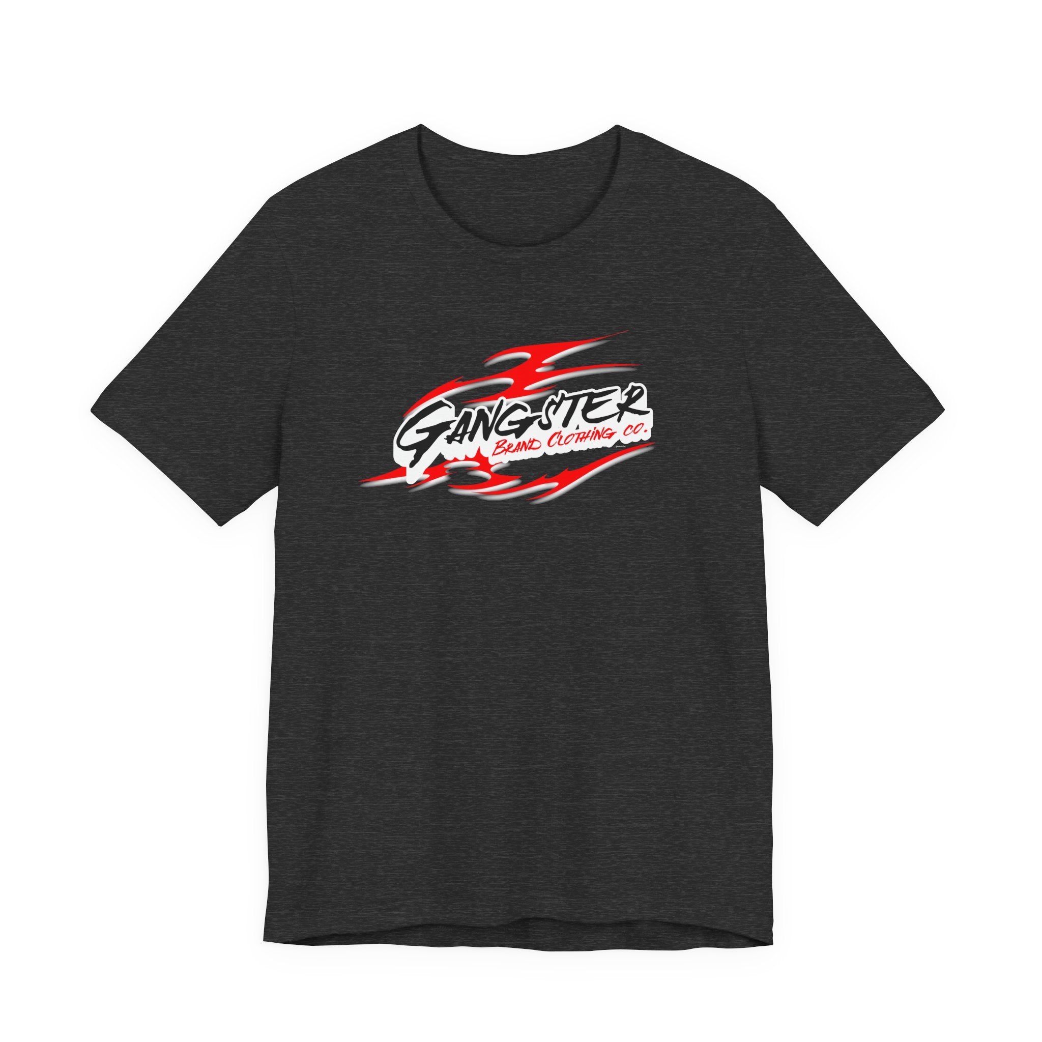 Gangster Flame Graphic Tee — Streetwear Racing Logo T-Shirt