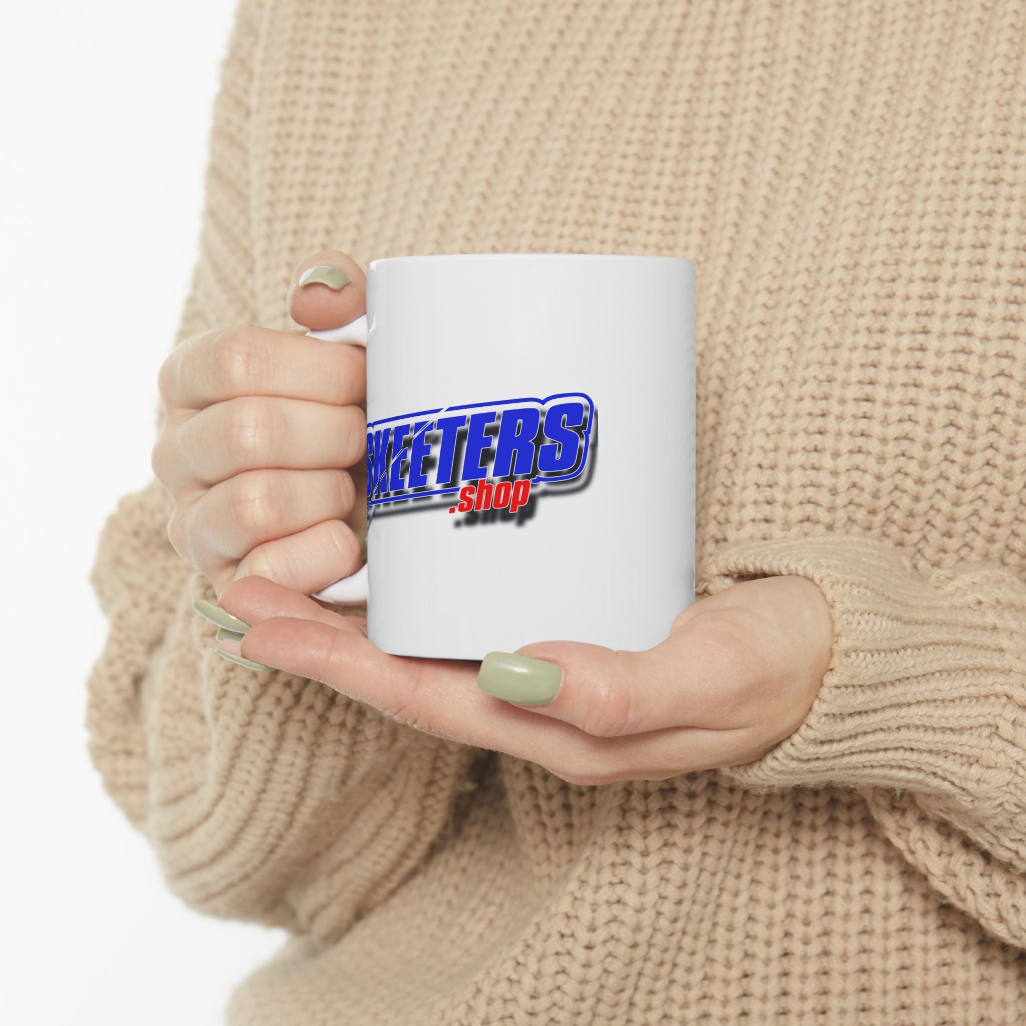 Skeeters.shop Logo Ceramic Mug (11oz & 15oz) — Branded Coffee Tea Cup
