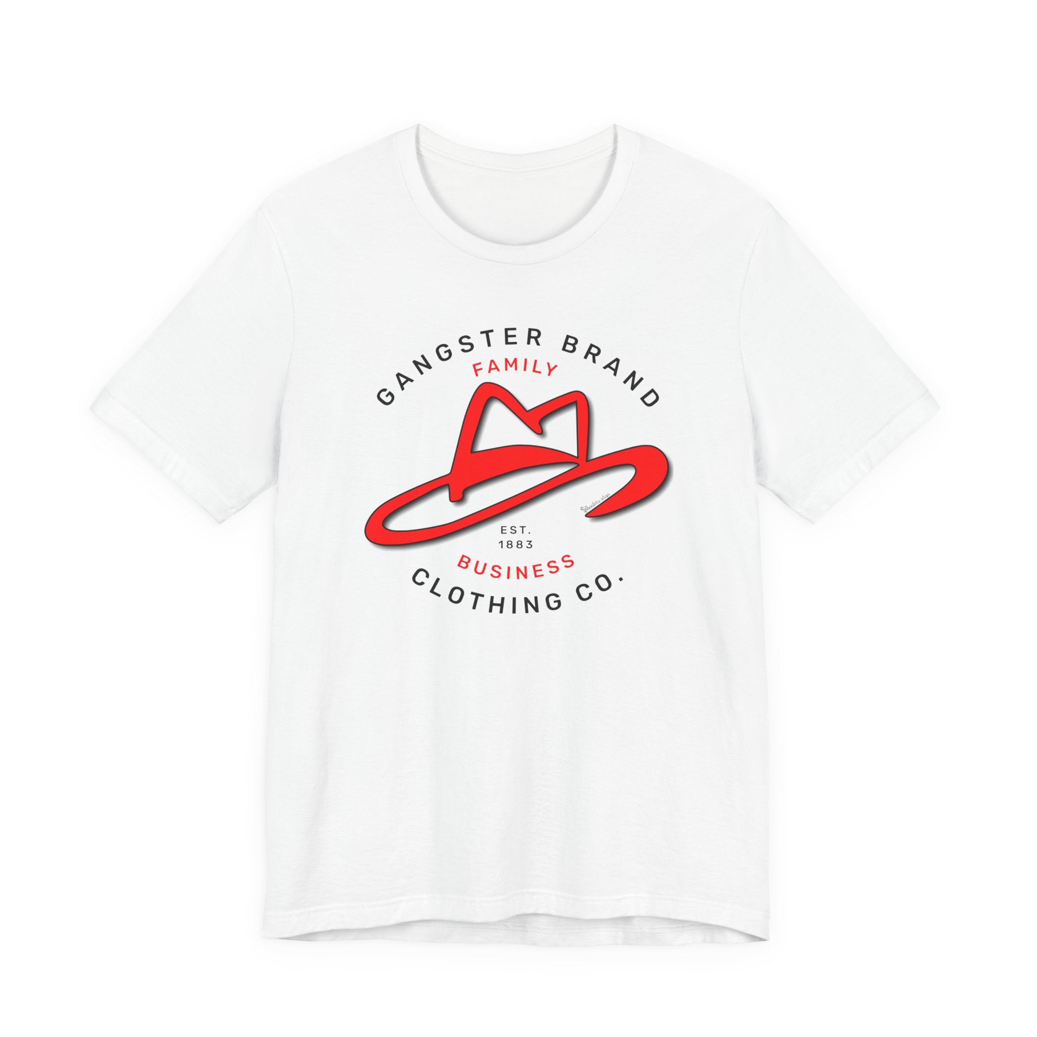 Gangster Brand Clothing Co. Tee — Retro Fedora Logo Graphic T-Shirt