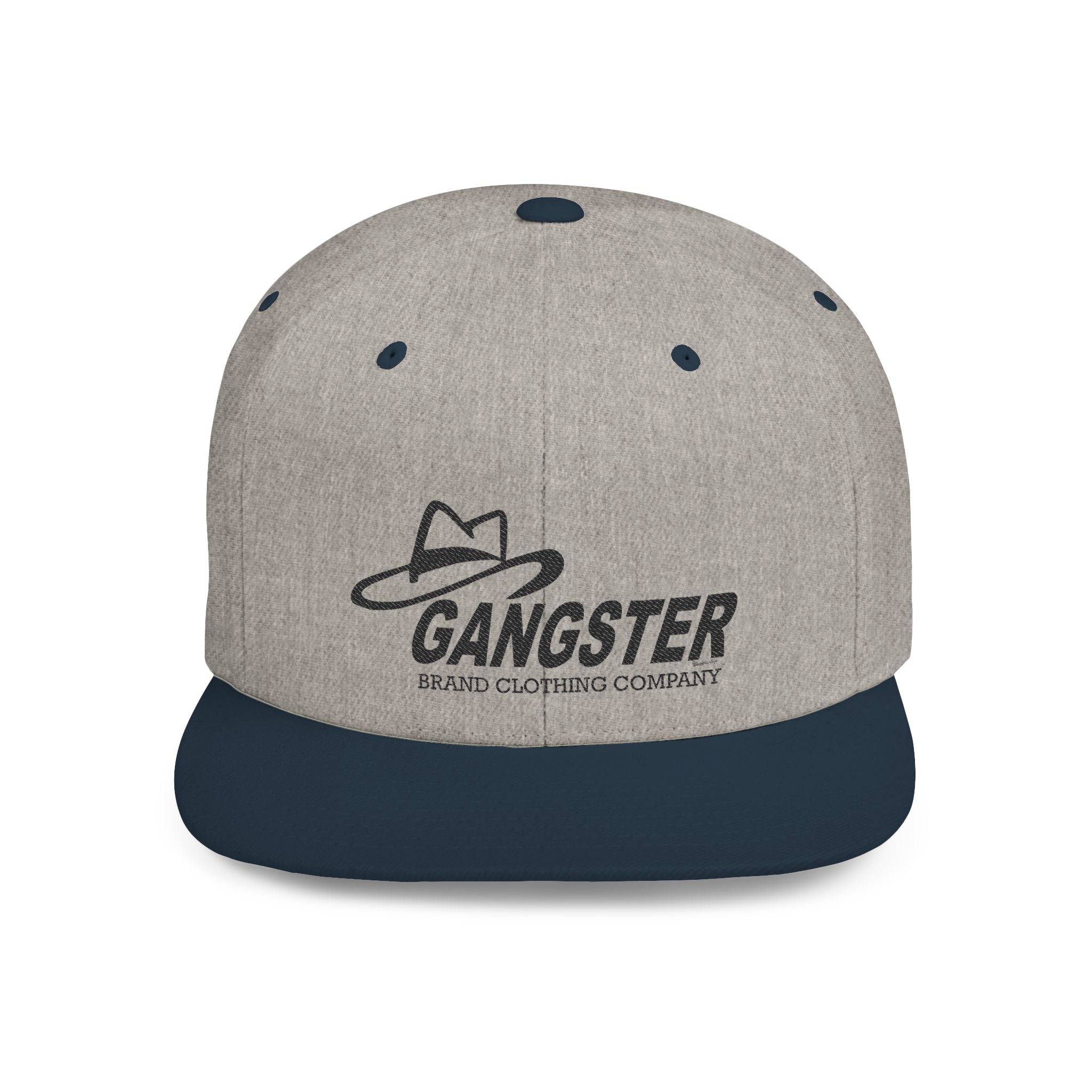 Gangster Brand Clothing Co. Flat Bill Snapback — Fedora Logo Streetwear Hat