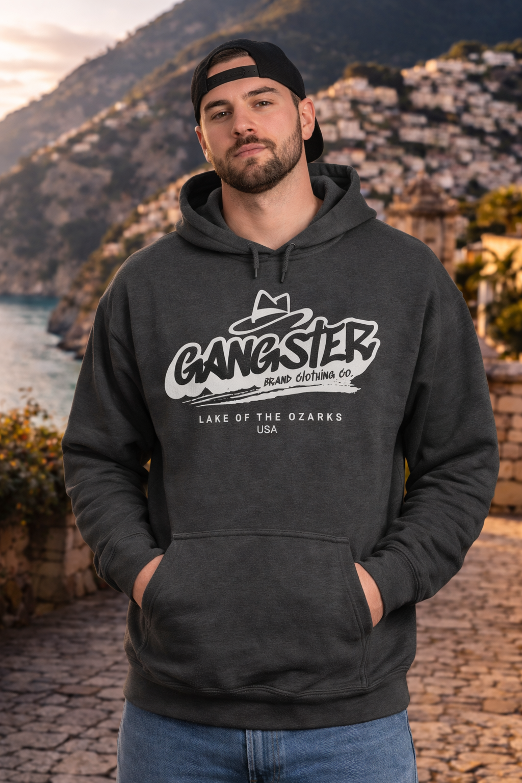 Gangster Brand Clothing Co. Hoodie — Retro Hat Streetwear Pullover
