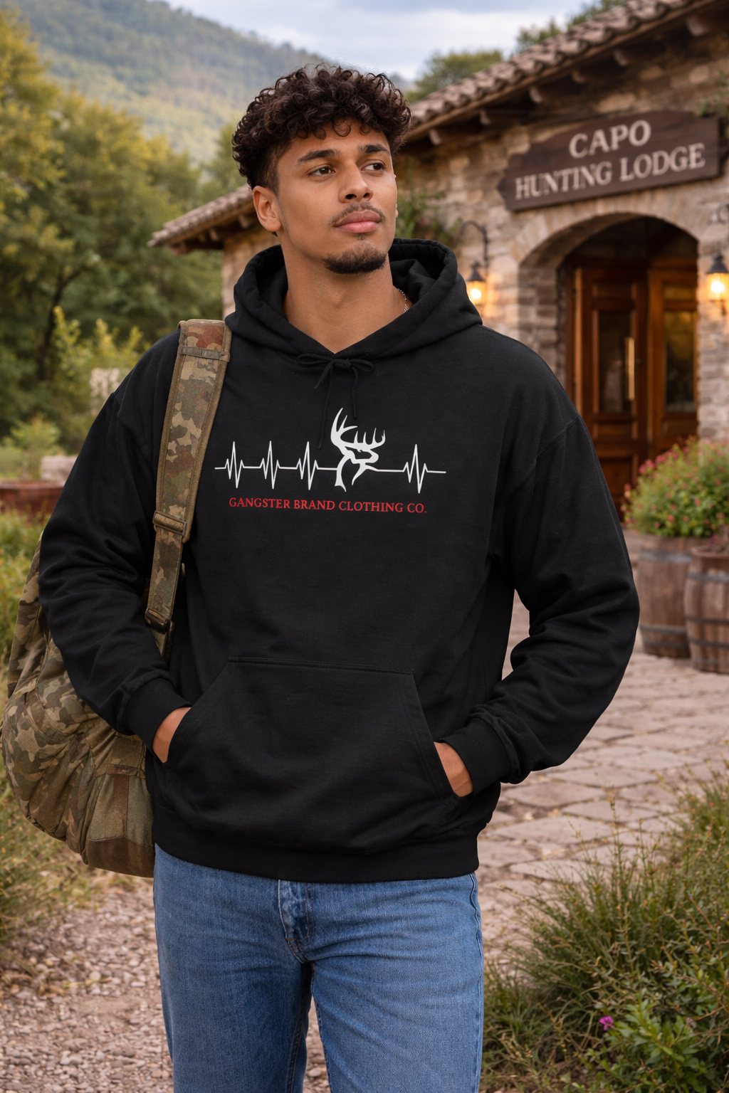 Gangster Brand Clothing Co. Deer Heartbeat Hoodie