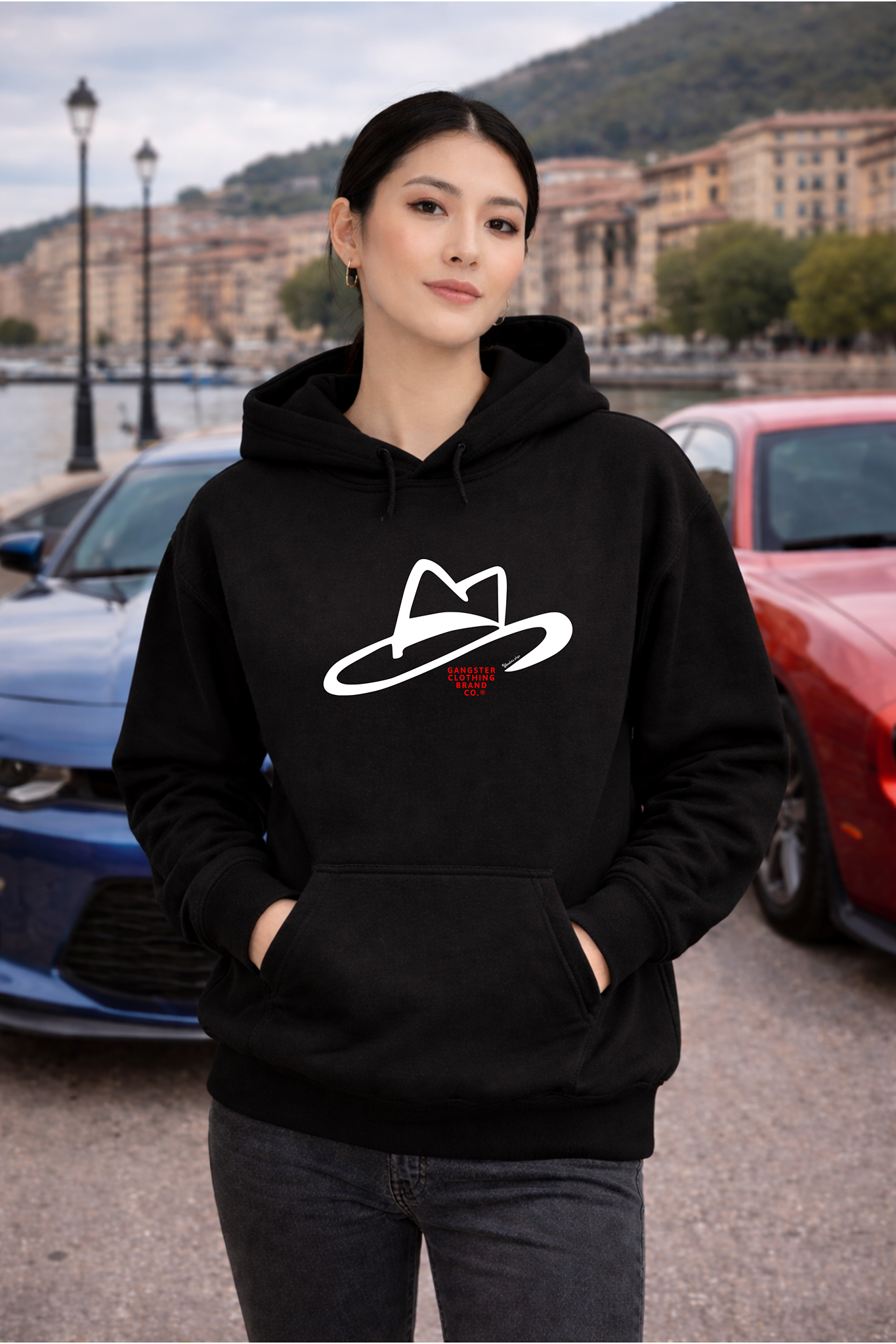 Gangster Brand Clothing Co. Hoodie — Retro Hat Graphic Pullover