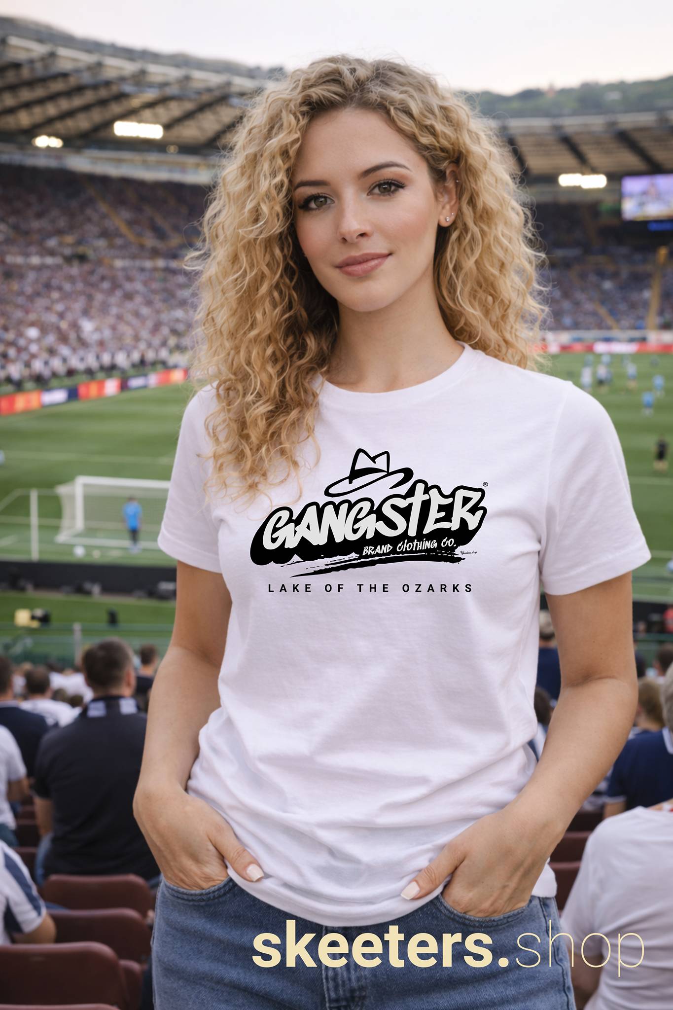 Gangster Graphic Tee - 'Gangster Brand Clothing Co. Lake of the Ozarks' Retro Logo T-Shirt