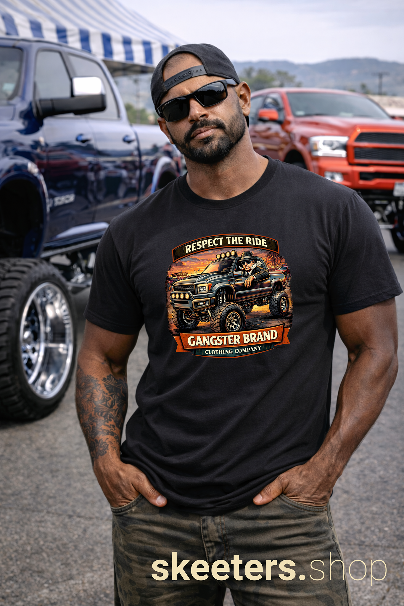 Respect The Ride Truck T-Shirt — "Gangster Brand" Off‑Road Graphic Tee