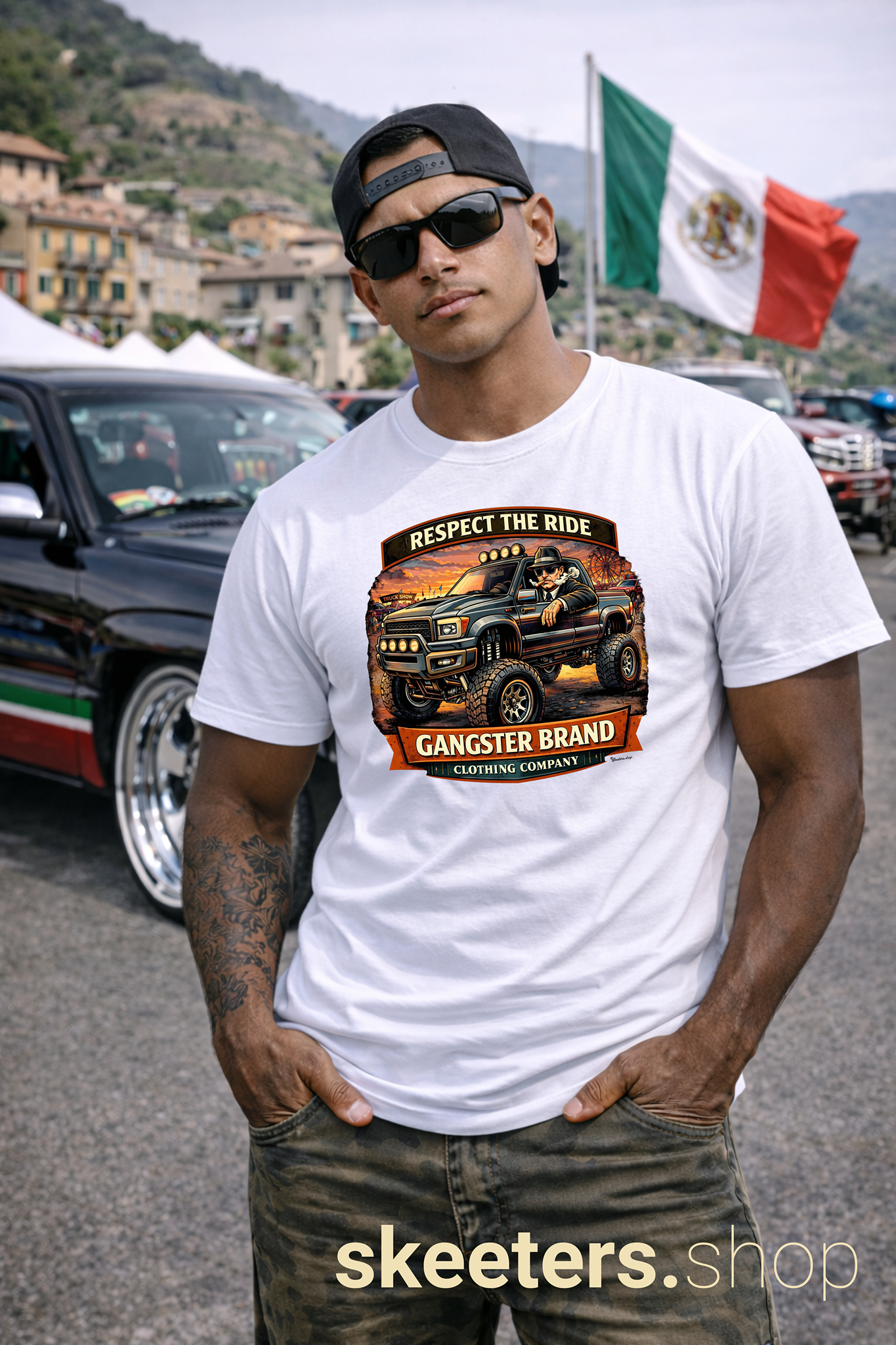 Respect The Ride Truck T-Shirt — "Gangster Brand" Off‑Road Graphic Tee