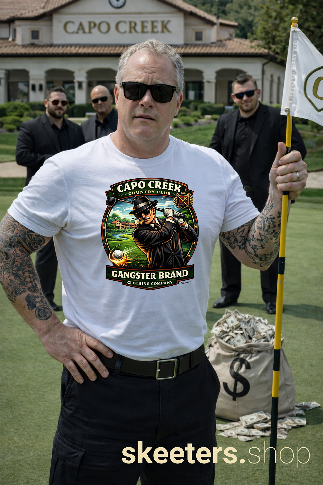 Golf Gangster Graphic Tee — “Capo Creek Country Club” Vintage Golf Shirt