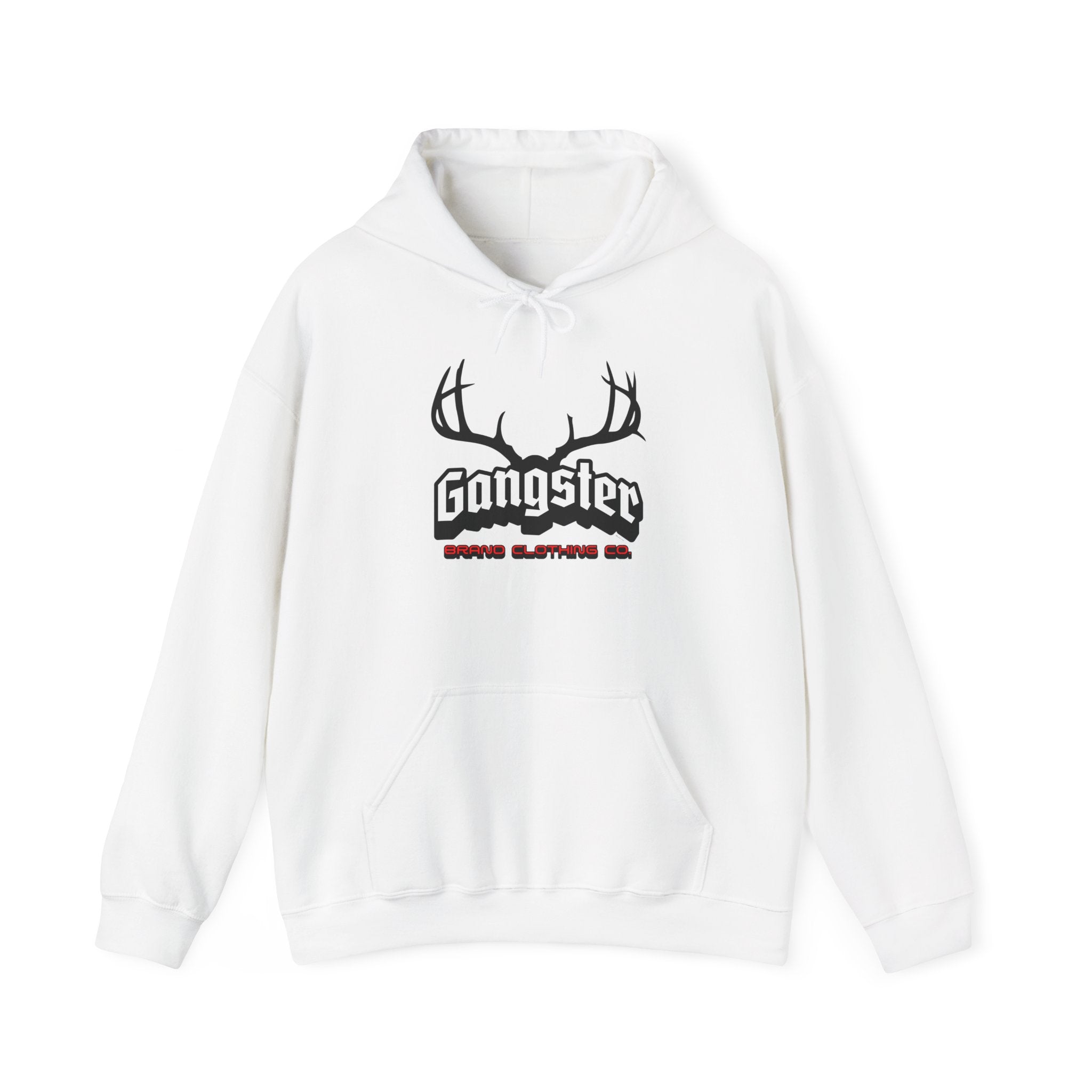 Gangster Deer Antlers Hoodie — Graphic Hunting & Outdoors Streetwear