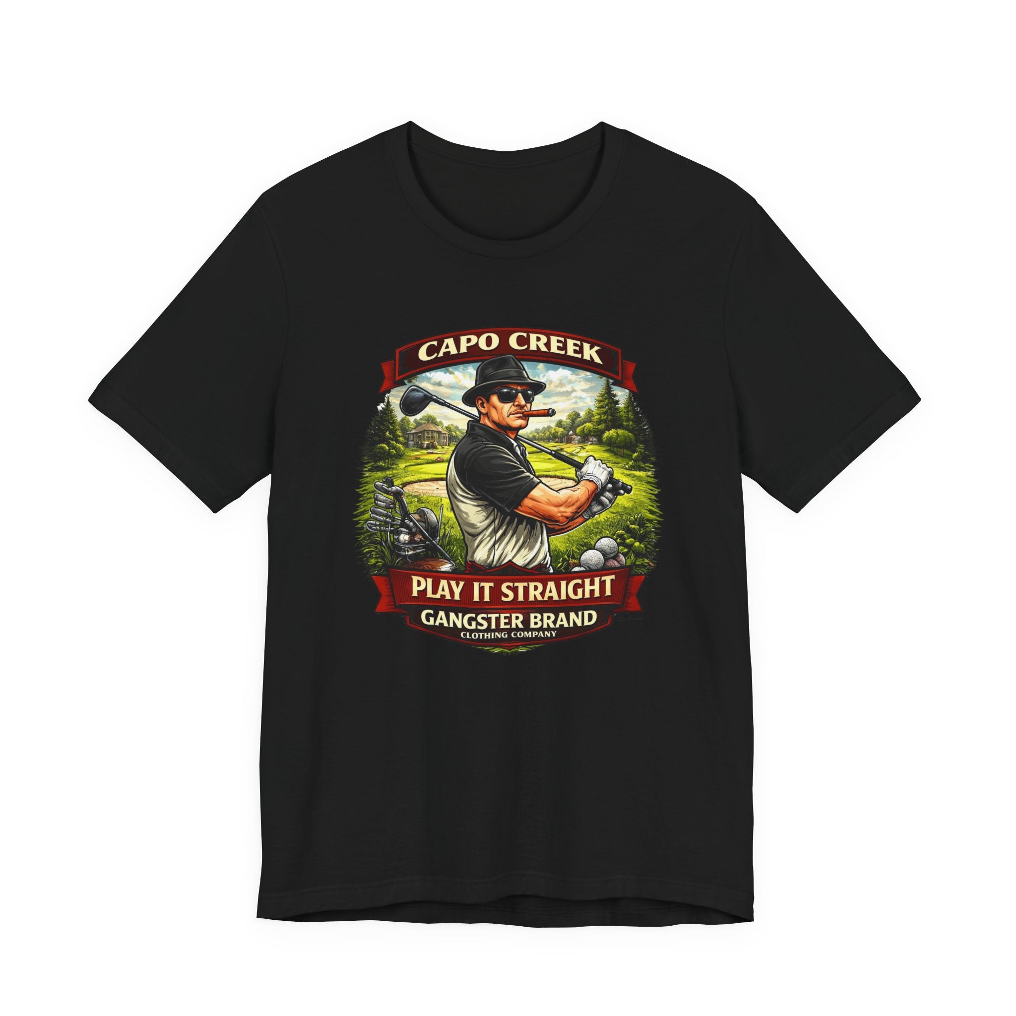 Golf T-Shirt — "Capo Creek: Play It Straight" Vintage Golf Design
