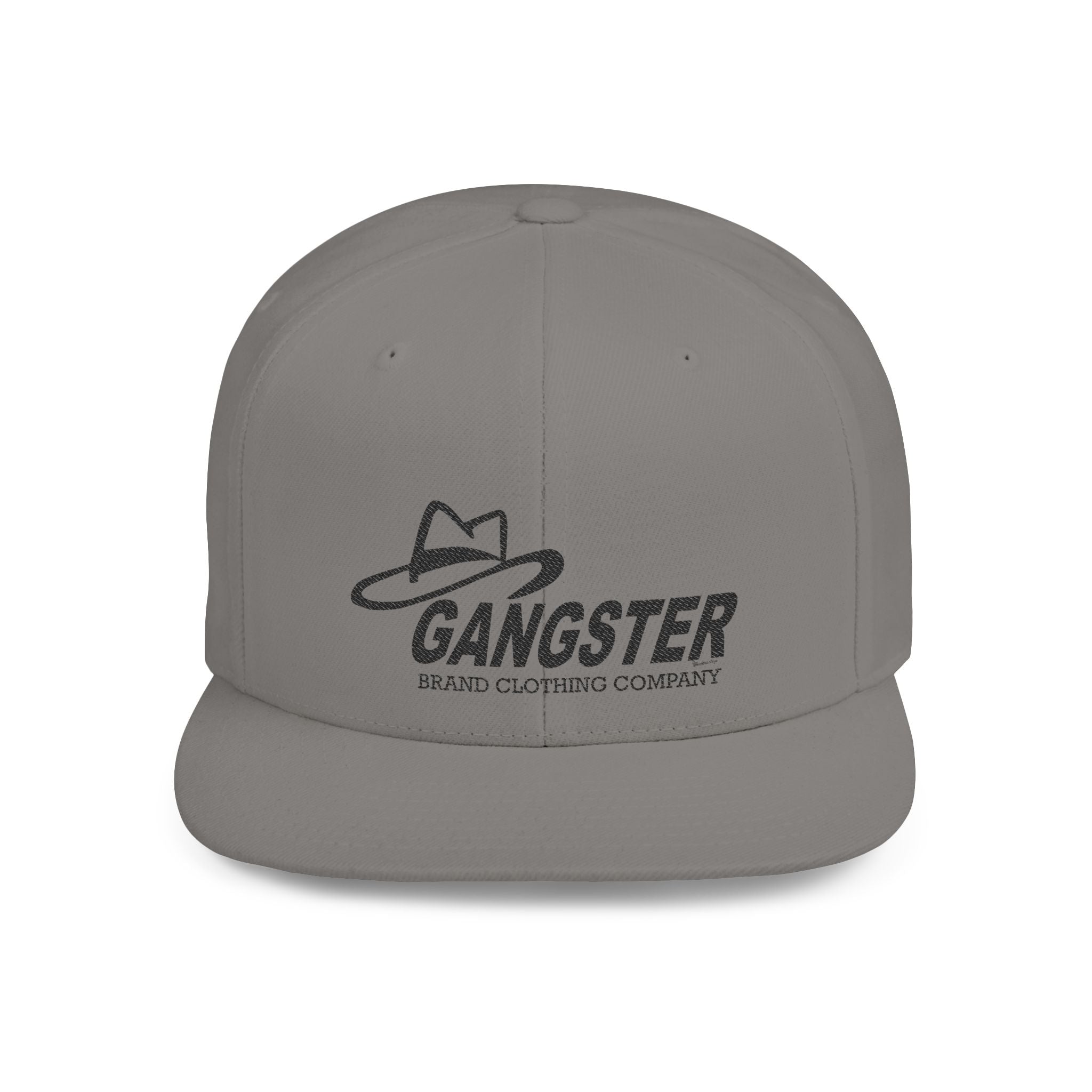 Gangster Brand Clothing Co. Flat Bill Snapback — Fedora Logo Streetwear Hat