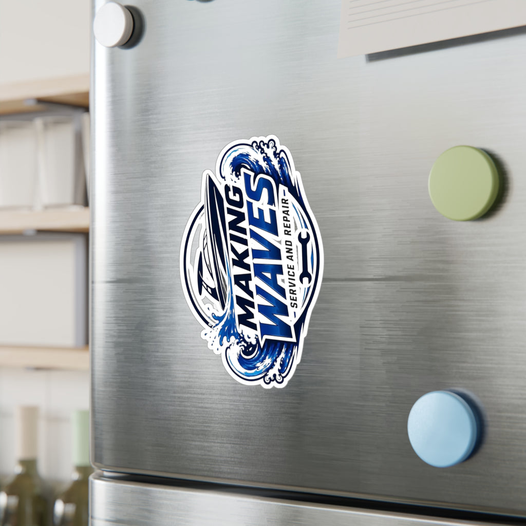 Making Waves Vinyl Decal — Boat Service & Repair Kiss-Cut Sticker