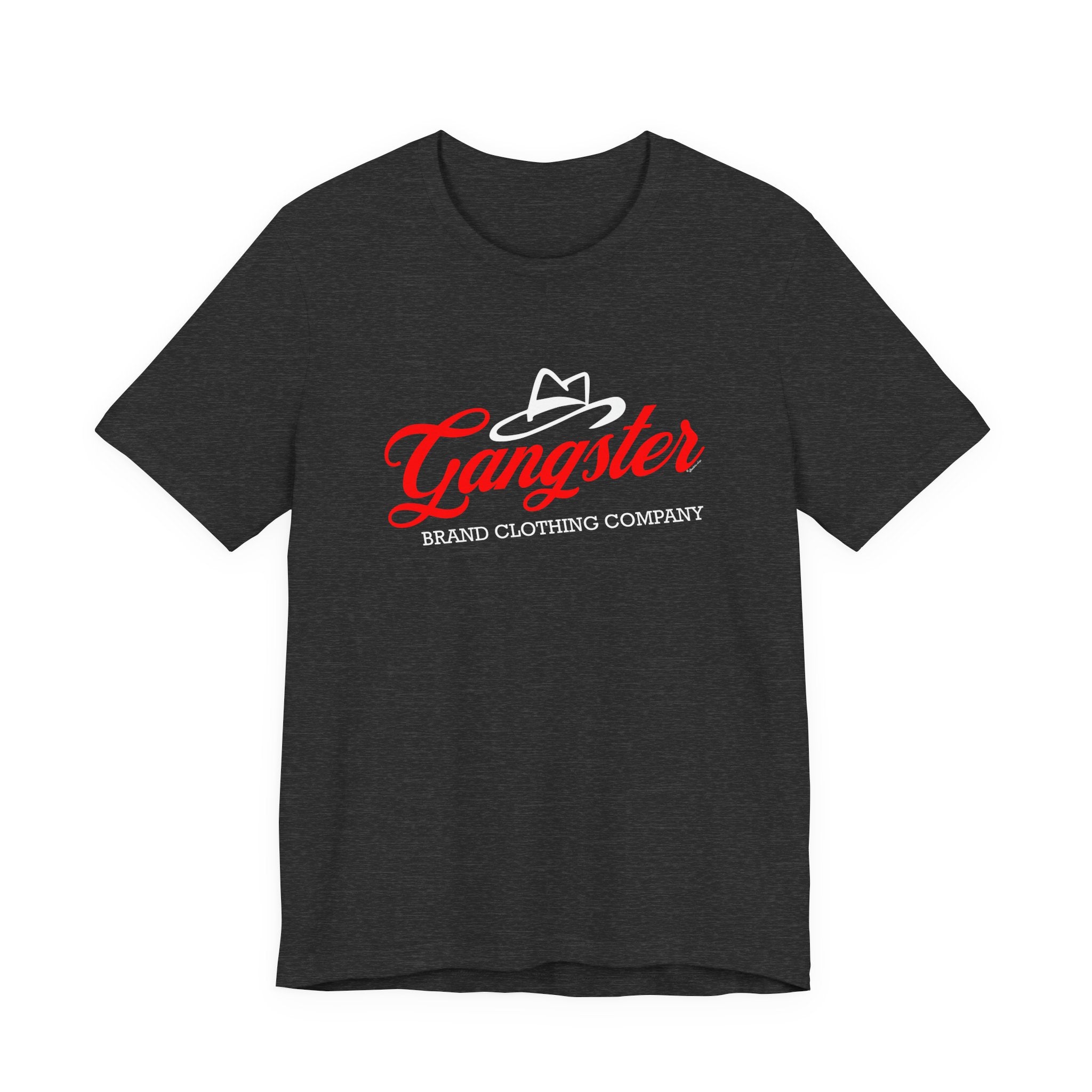 Gangster Script Tee — Retro Hat Logo T-Shirt