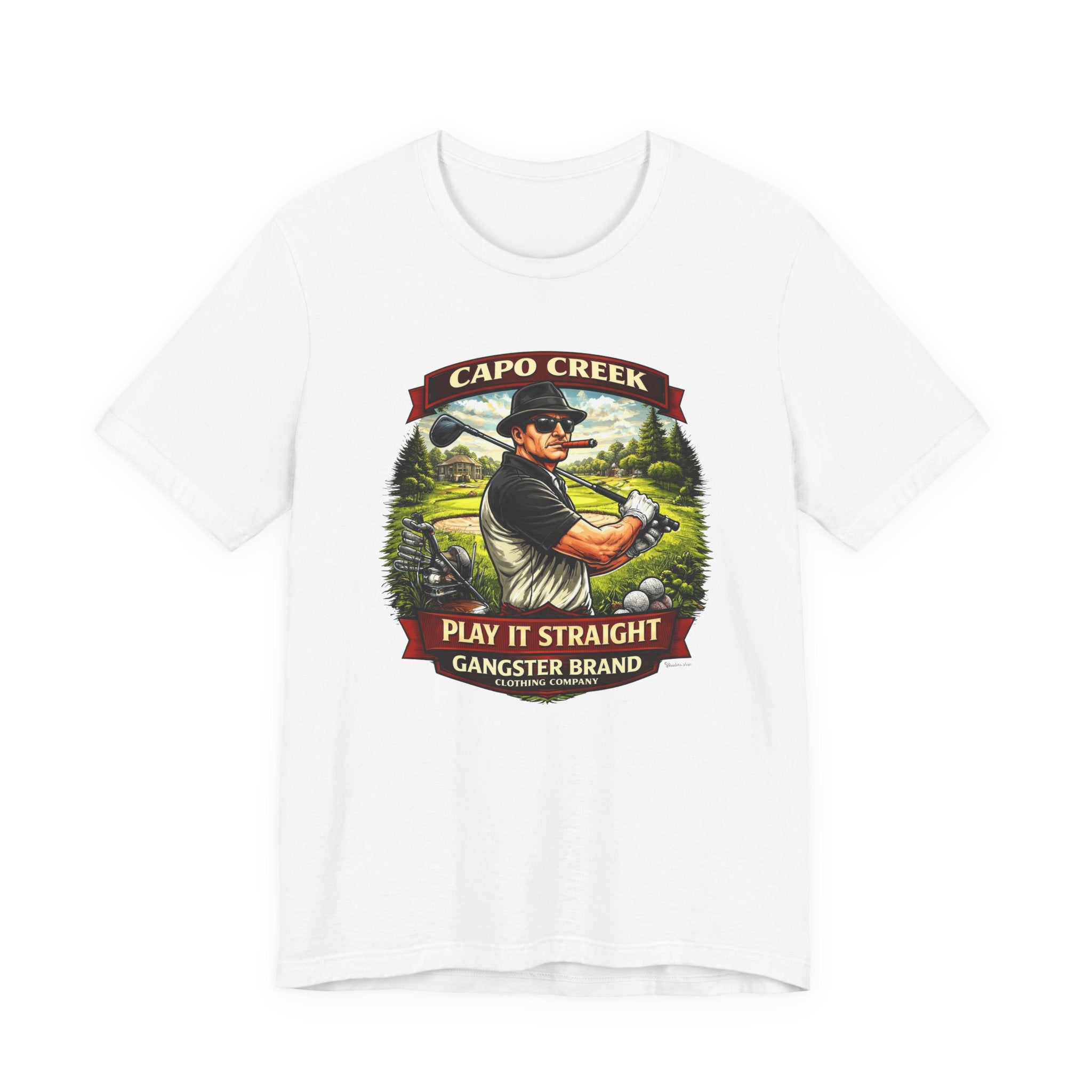 Golf T-Shirt — "Capo Creek: Play It Straight" Vintage Golf Design