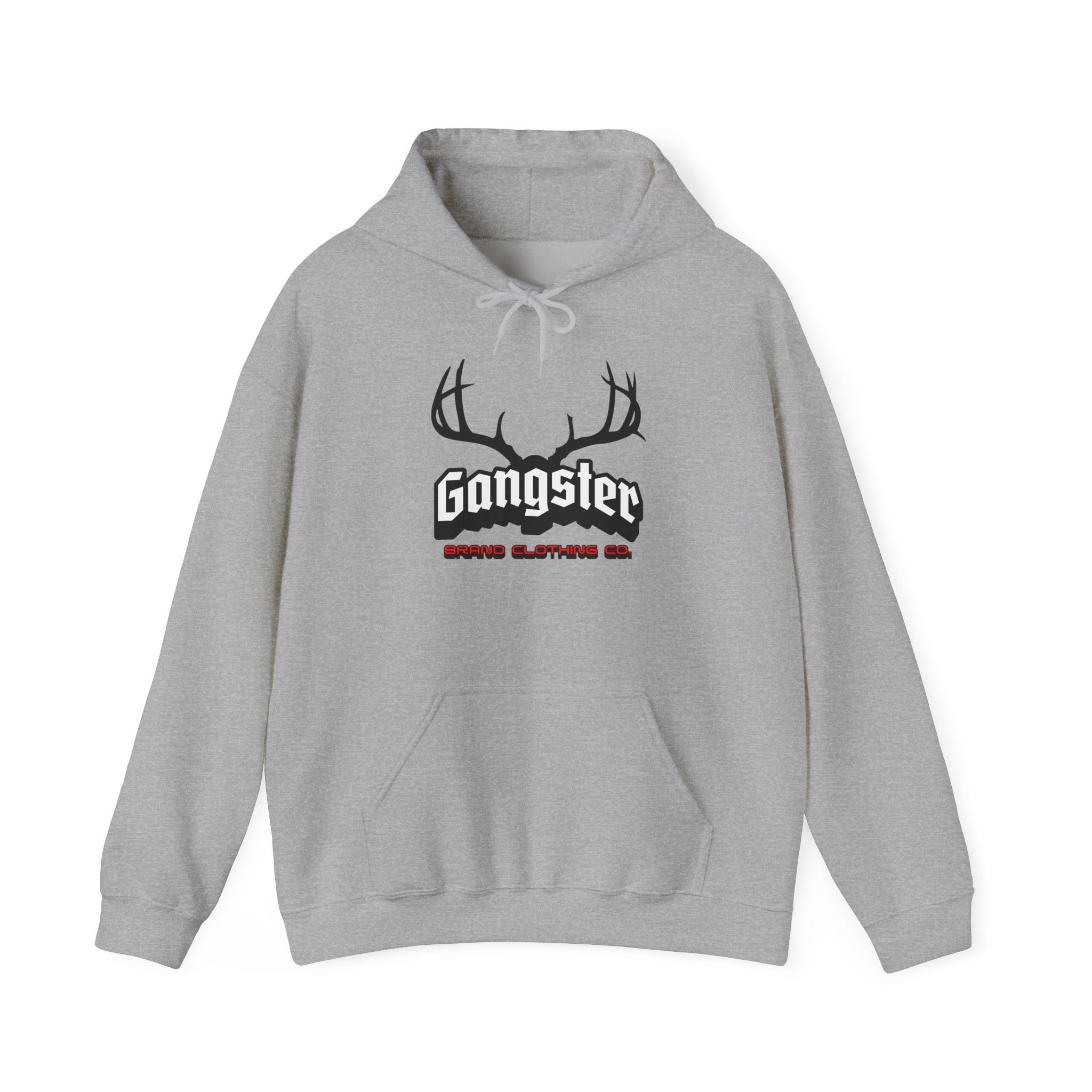 Gangster Deer Antlers Hoodie — Graphic Hunting & Outdoors Streetwear