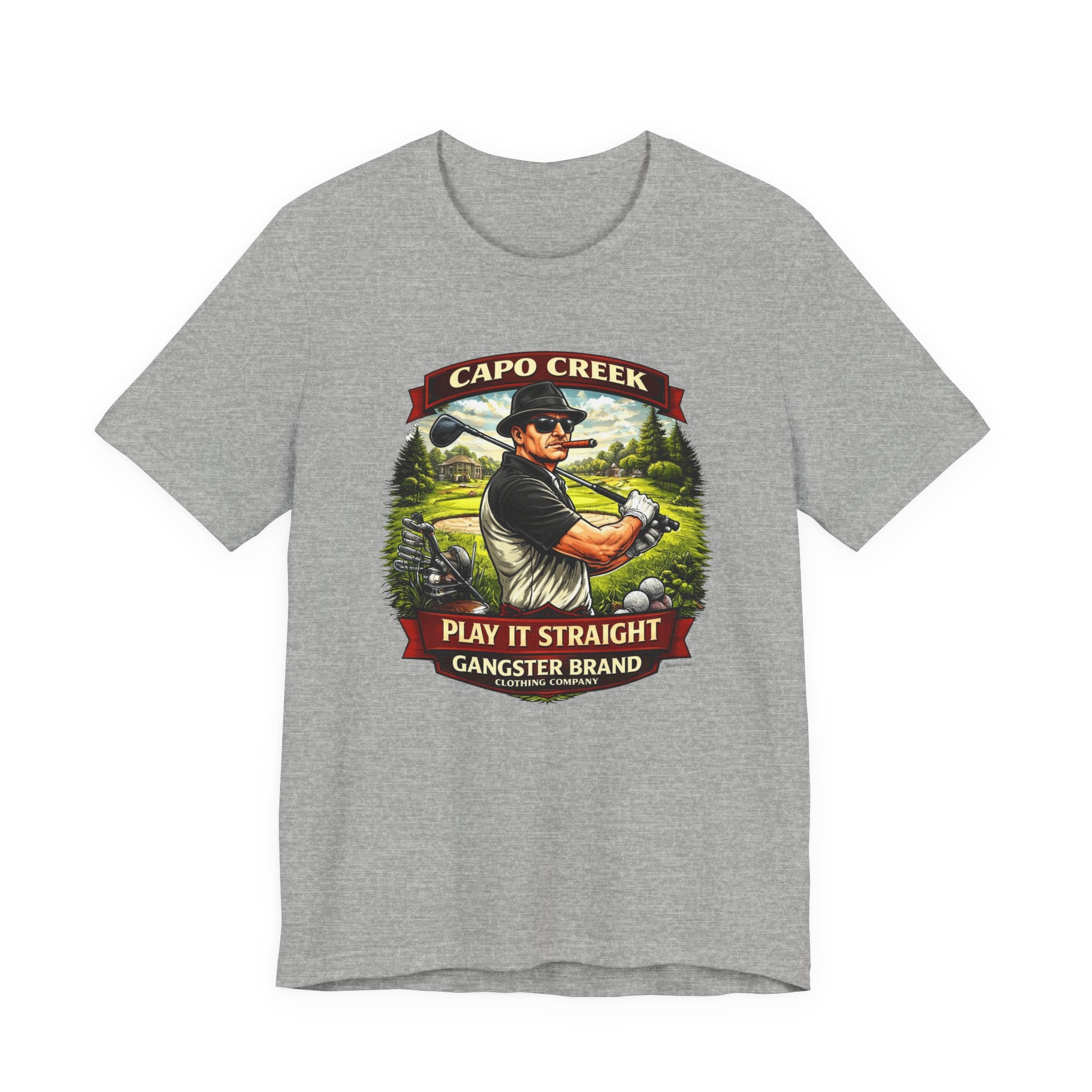 Golf T-Shirt — "Capo Creek: Play It Straight" Vintage Golf Design