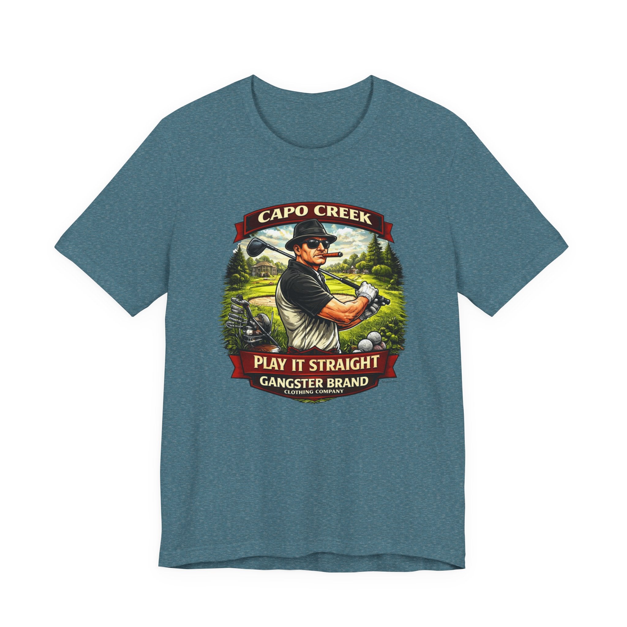 Golf T-Shirt — "Capo Creek: Play It Straight" Vintage Golf Design