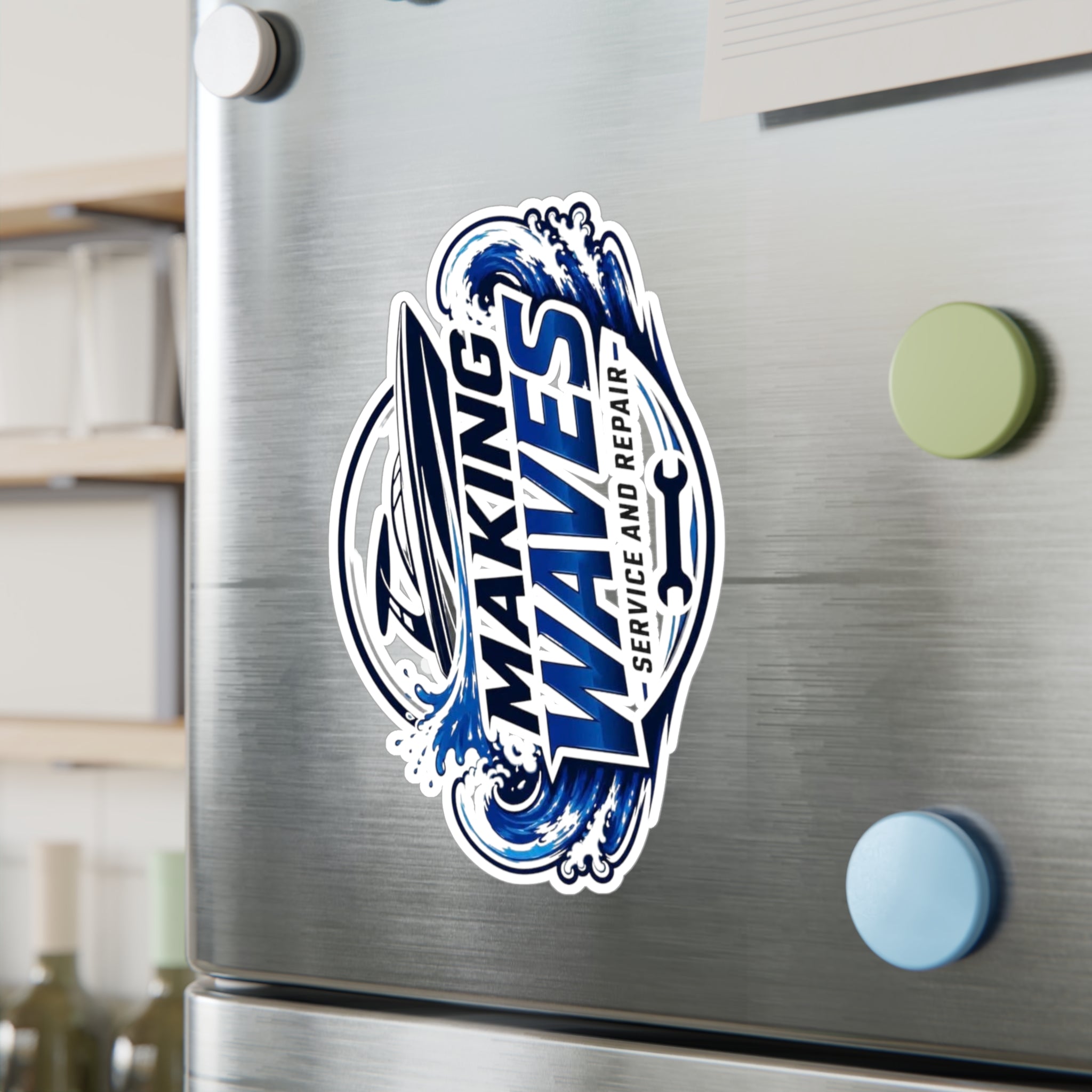 Making Waves Vinyl Decal — Boat Service & Repair Kiss-Cut Sticker