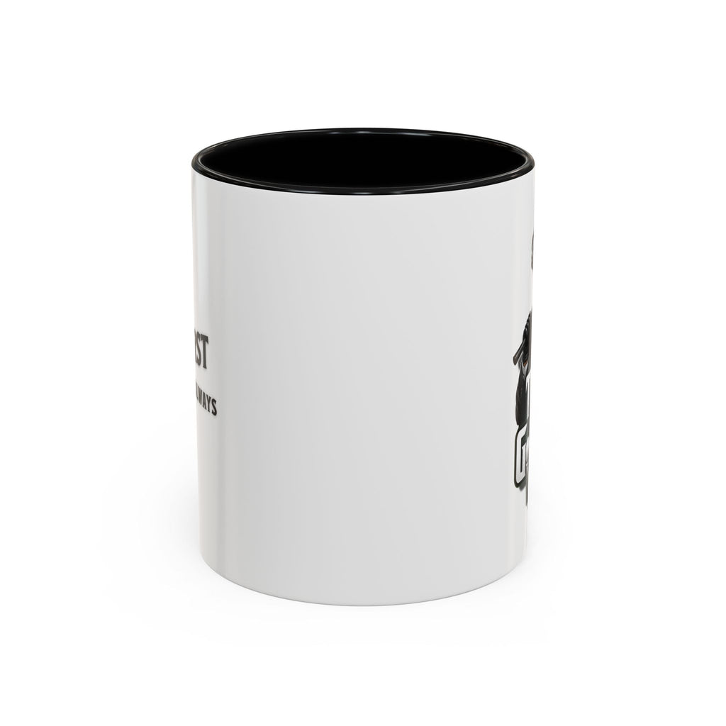 Golf Father Coffee Mug — "Family First, Golf Always" (11/15oz Accent Mug)