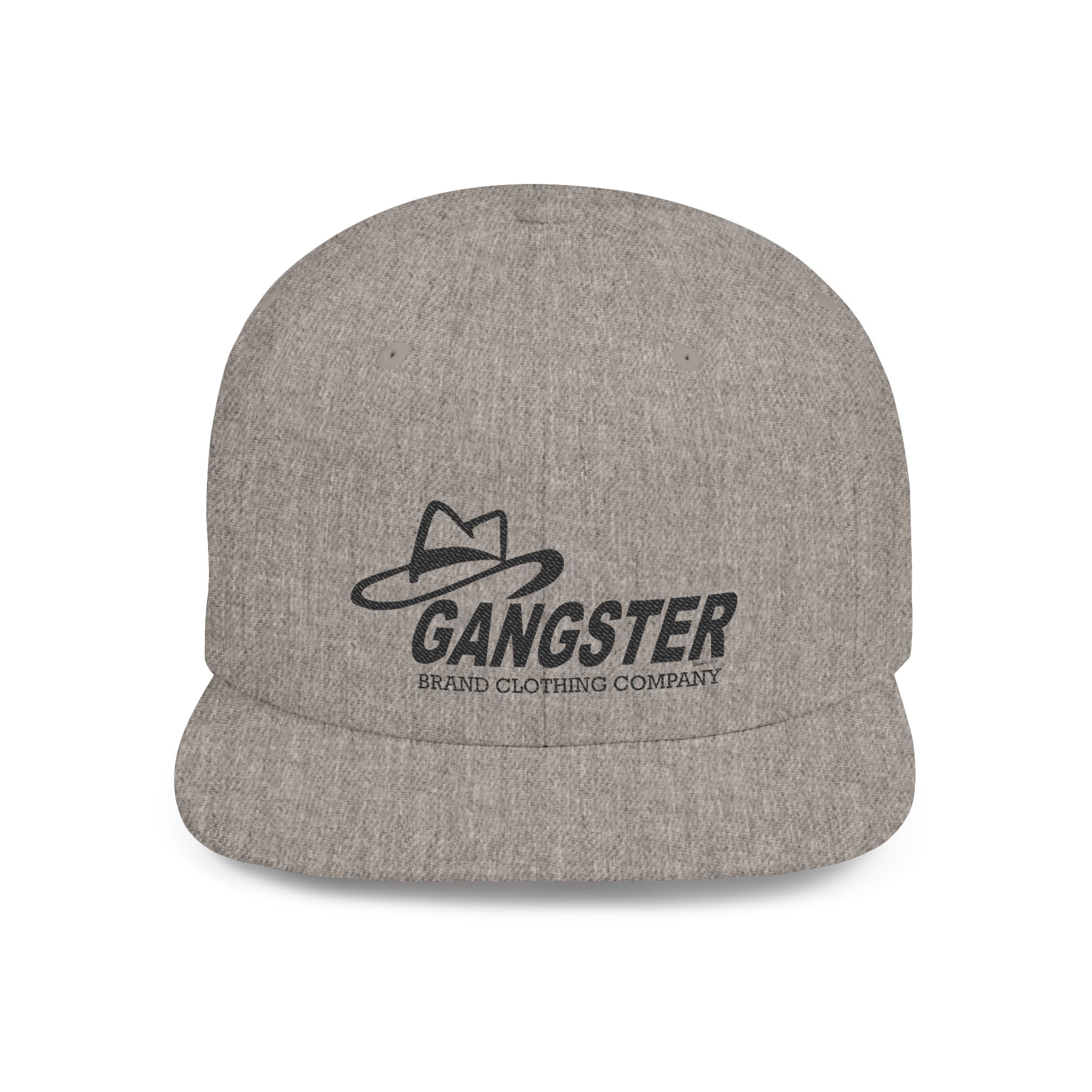 Gangster Brand Clothing Co. Flat Bill Snapback — Fedora Logo Streetwear Hat