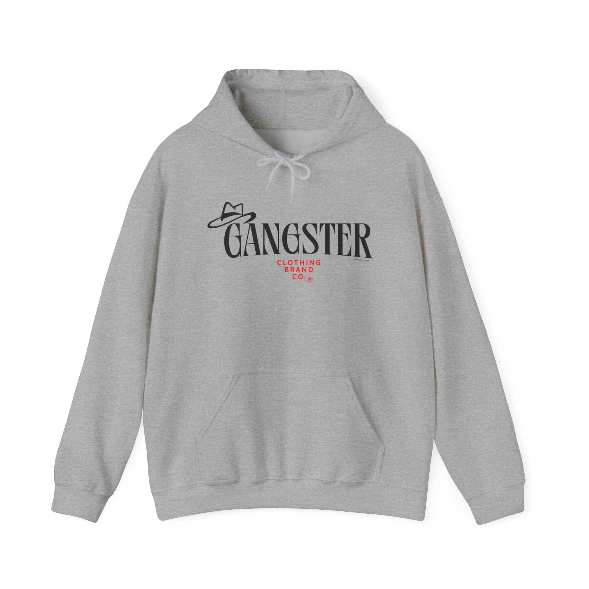 Gangster Clothing Co. Logo Hoodie — Retro Hat Graphic Pullover