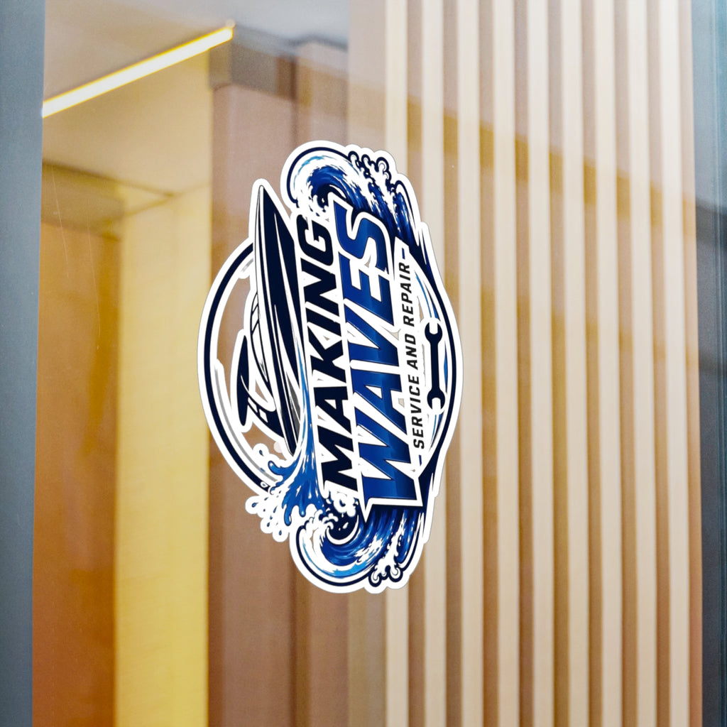 Making Waves Vinyl Decal — Boat Service & Repair Kiss-Cut Sticker