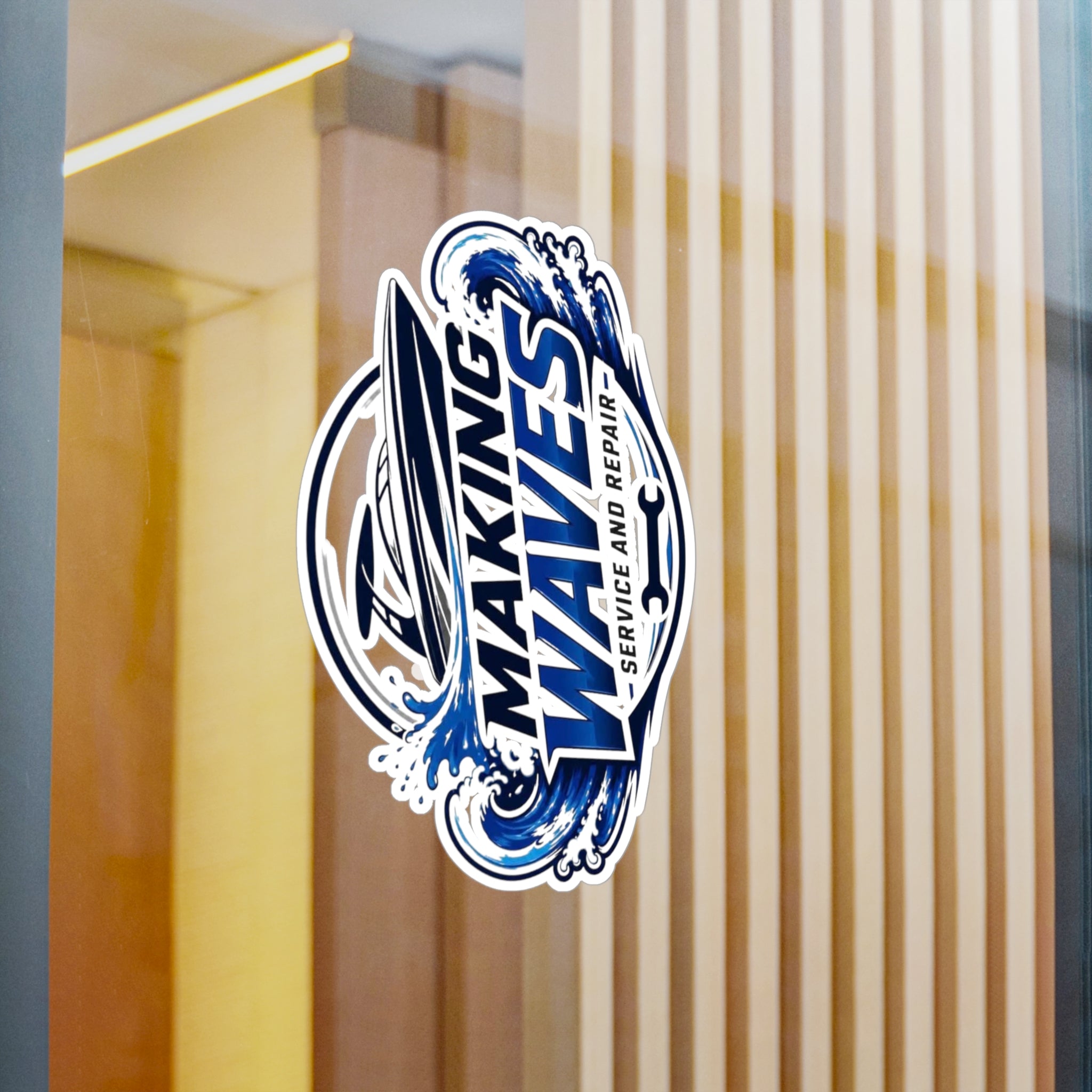 Making Waves Vinyl Decal — Boat Service & Repair Kiss-Cut Sticker