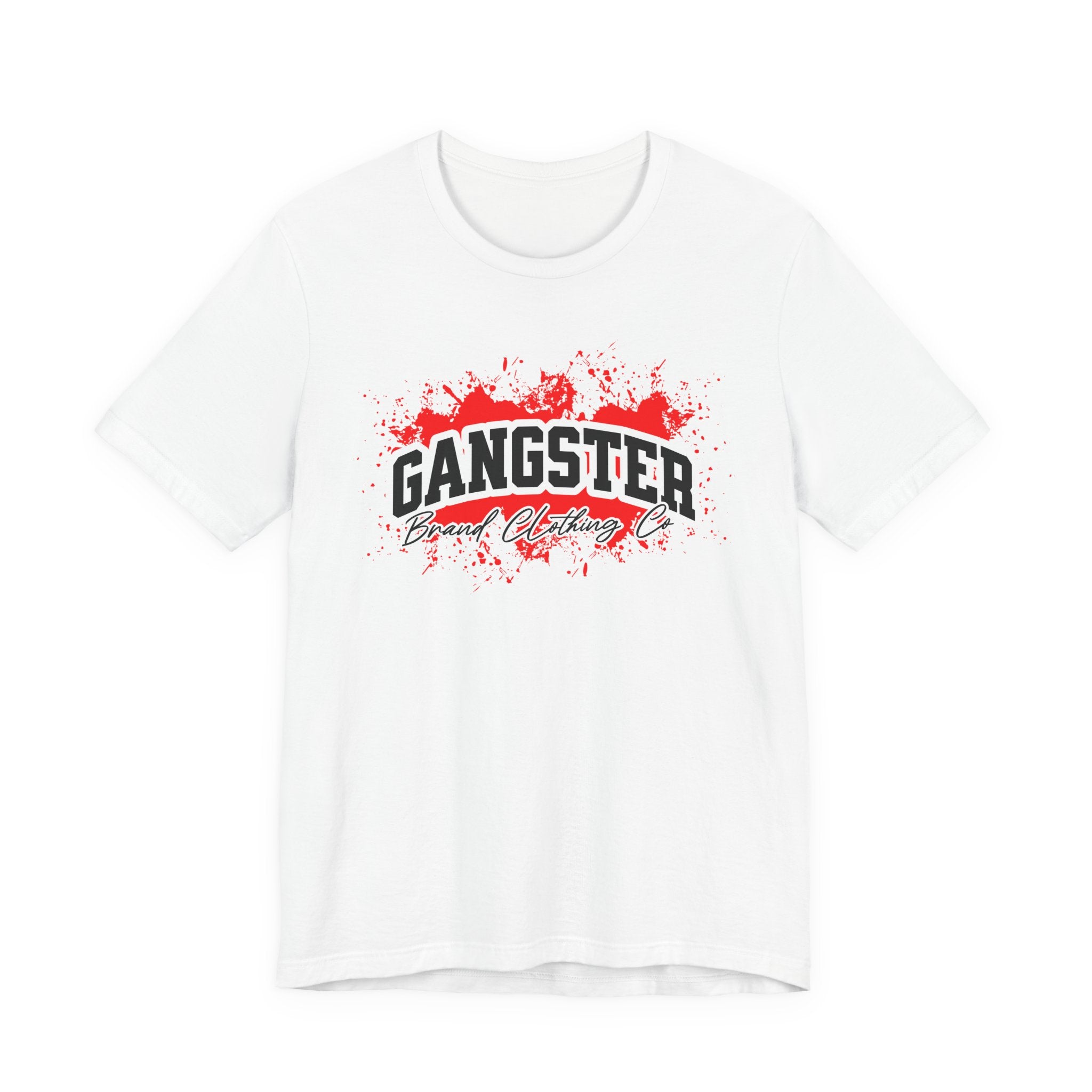 Gangster Graphic Tee — Bold Red Splash Streetwear T-Shirt
