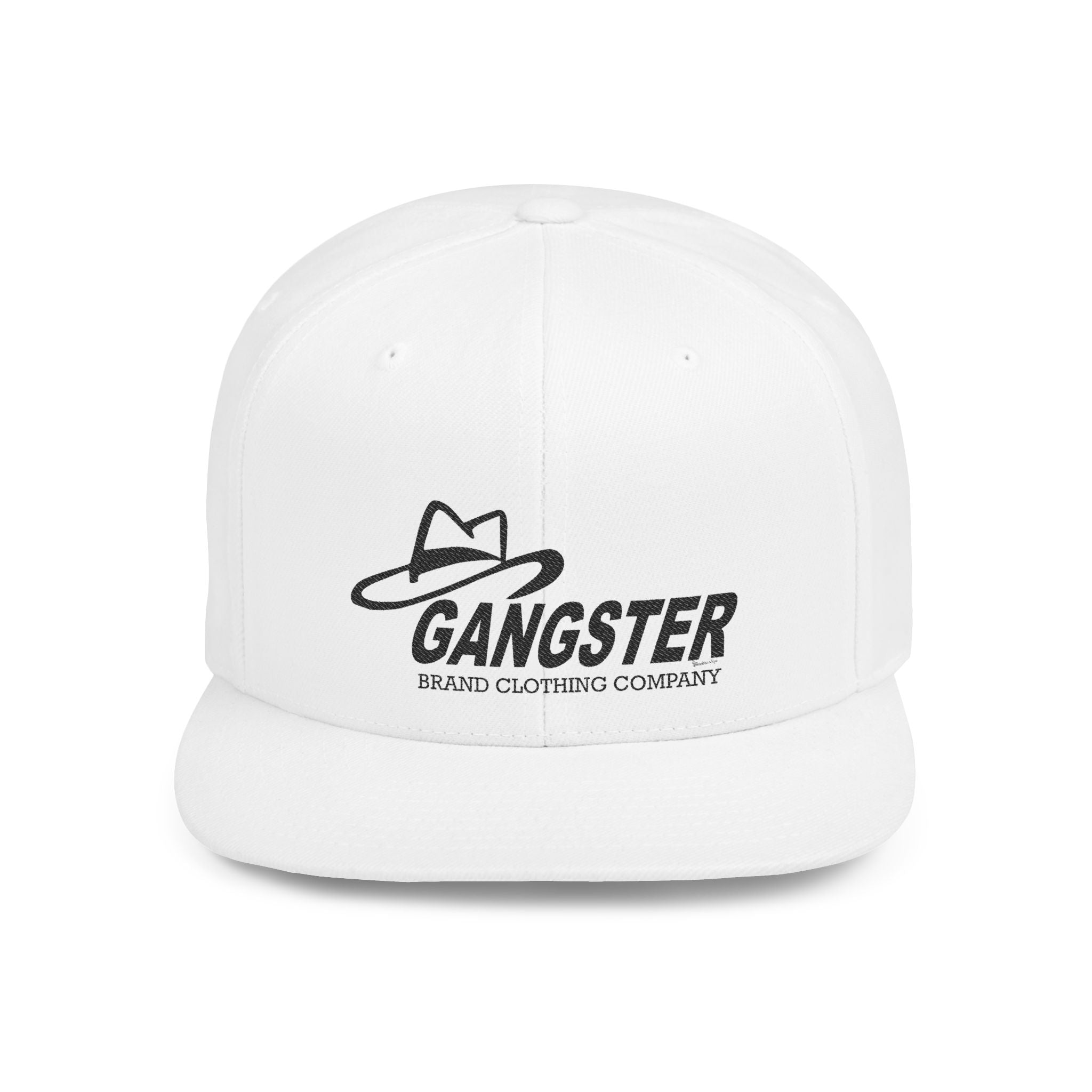 Gangster Brand Clothing Co. Flat Bill Snapback — Fedora Logo Streetwear Hat