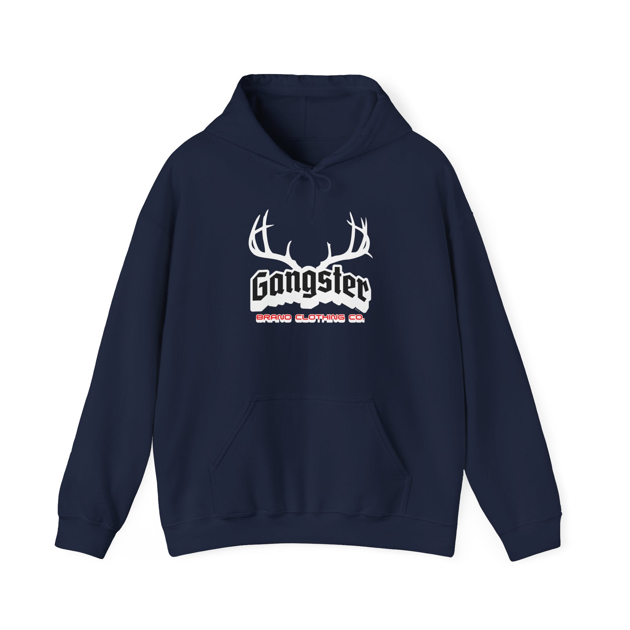 Gangster Deer Antlers Hoodie — Graphic Hunting & Outdoors Streetwear