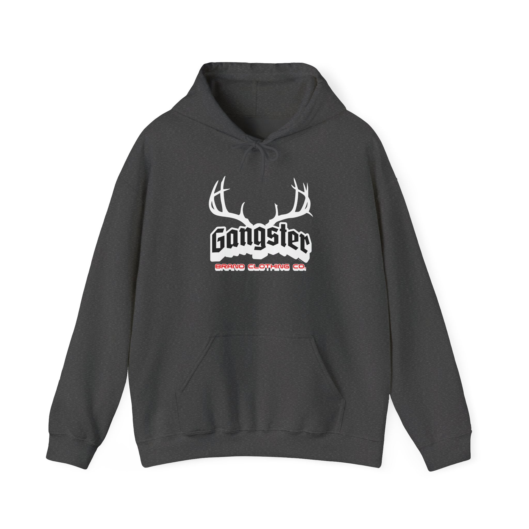Gangster Deer Antlers Hoodie — Graphic Hunting & Outdoors Streetwear