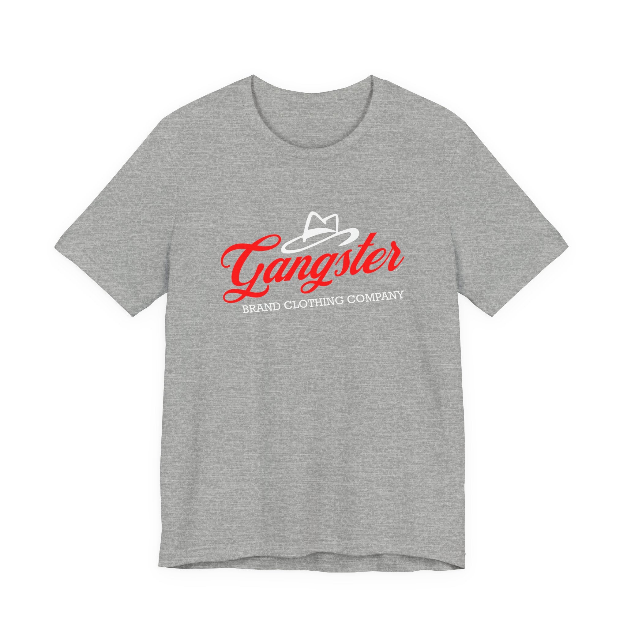 Gangster Script Tee — Retro Hat Logo T-Shirt
