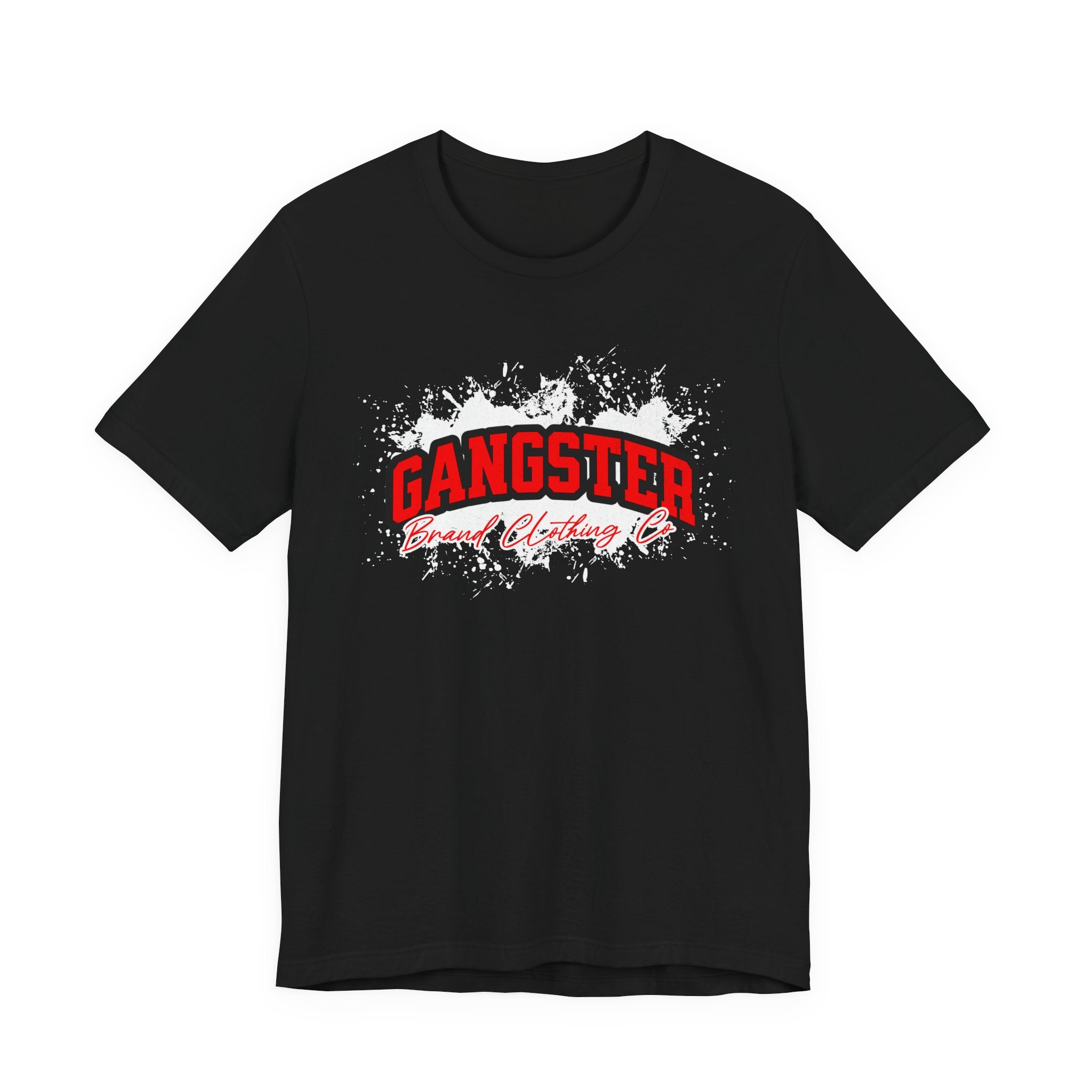 Gangster Graphic Tee — Bold Red Splash Streetwear T-Shirt