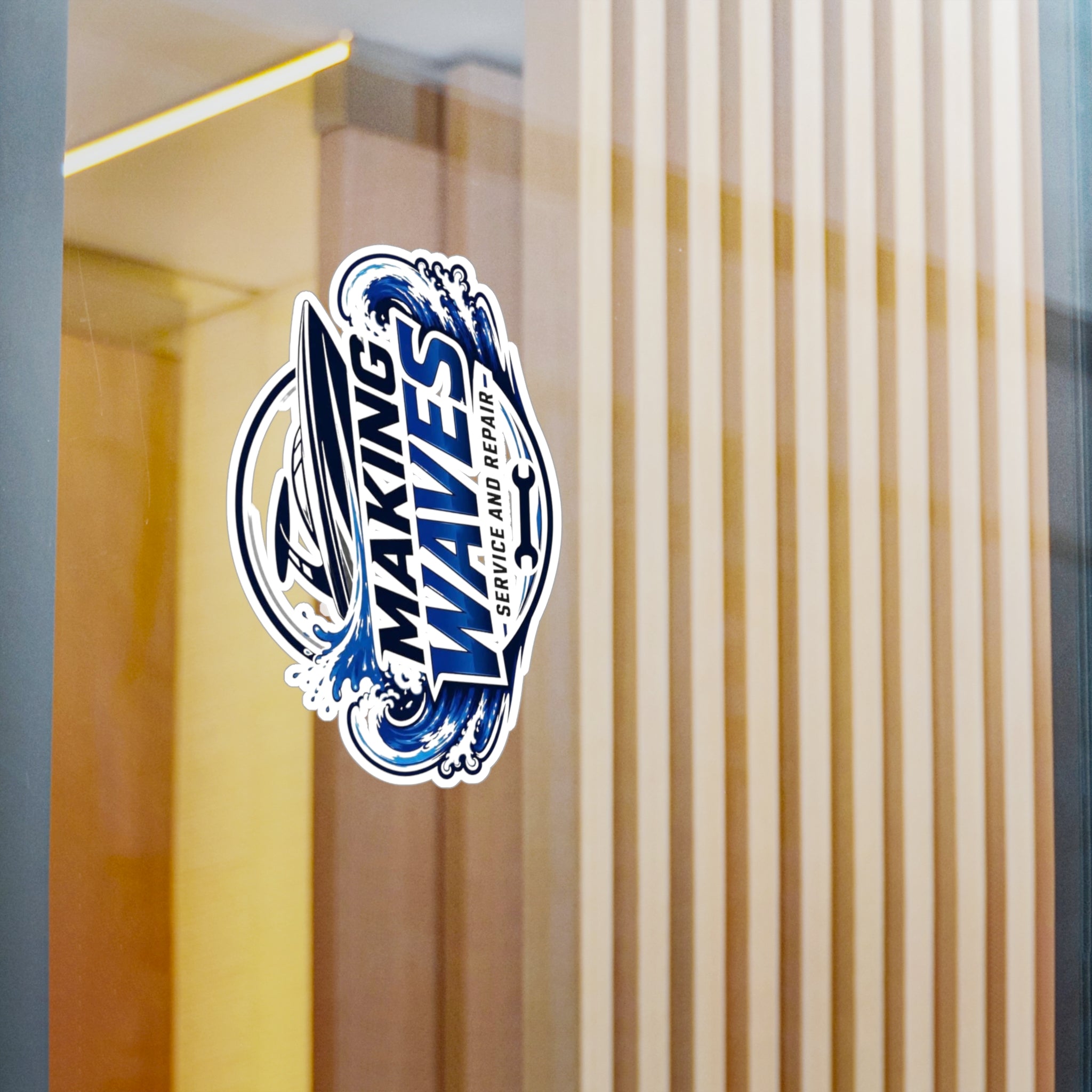 Making Waves Vinyl Decal — Boat Service & Repair Kiss-Cut Sticker