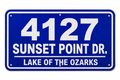 Reflective Blue Dock Signs