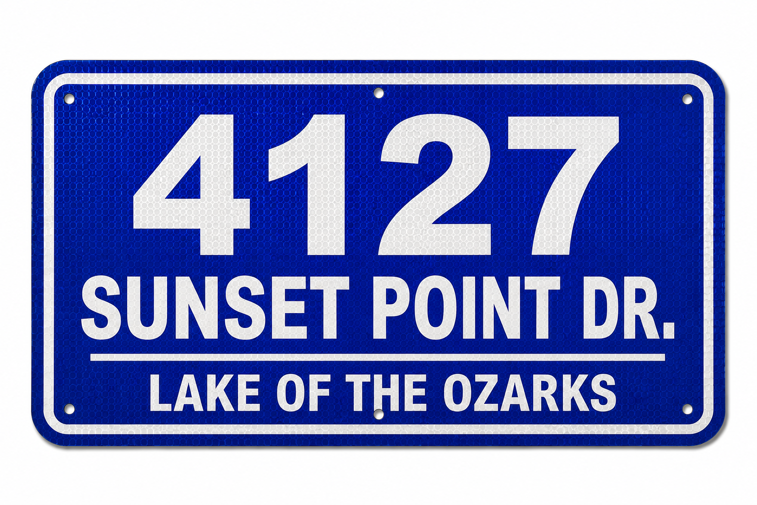 Reflective Blue Dock Signs
