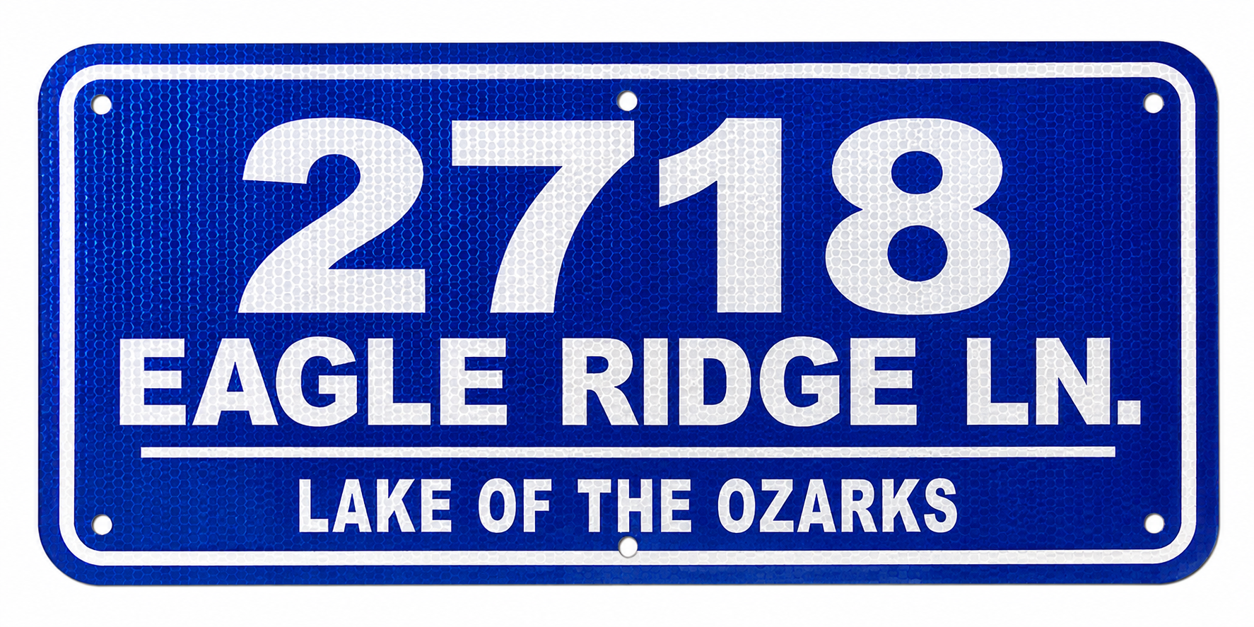 Reflective Blue Dock Signs